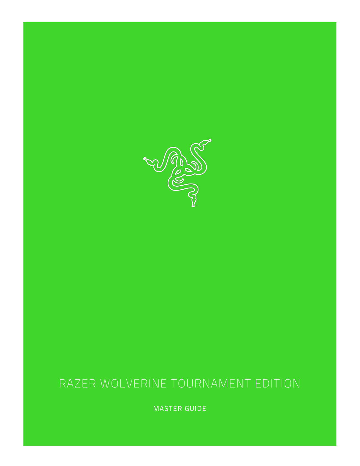 Razer Wolverine Tournament Edition User Manual