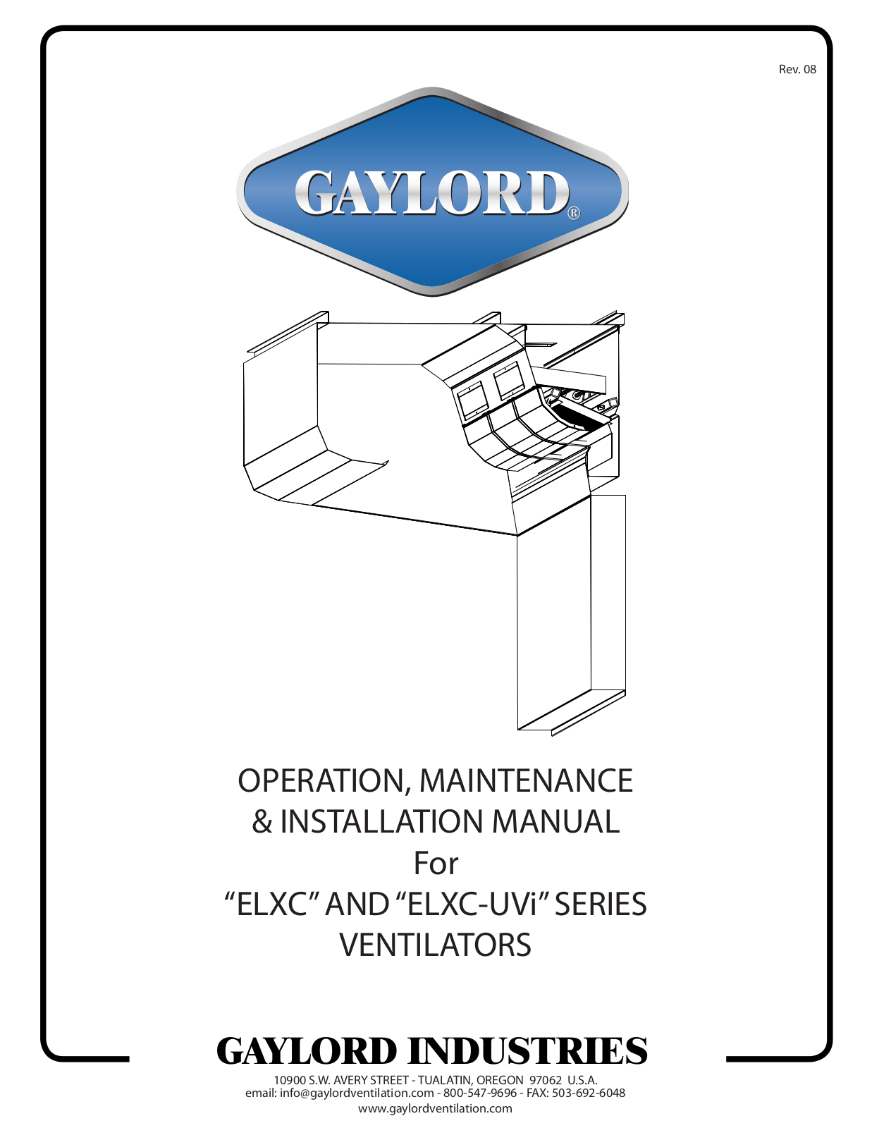 Gaylord ELXC-UVi Service Manual