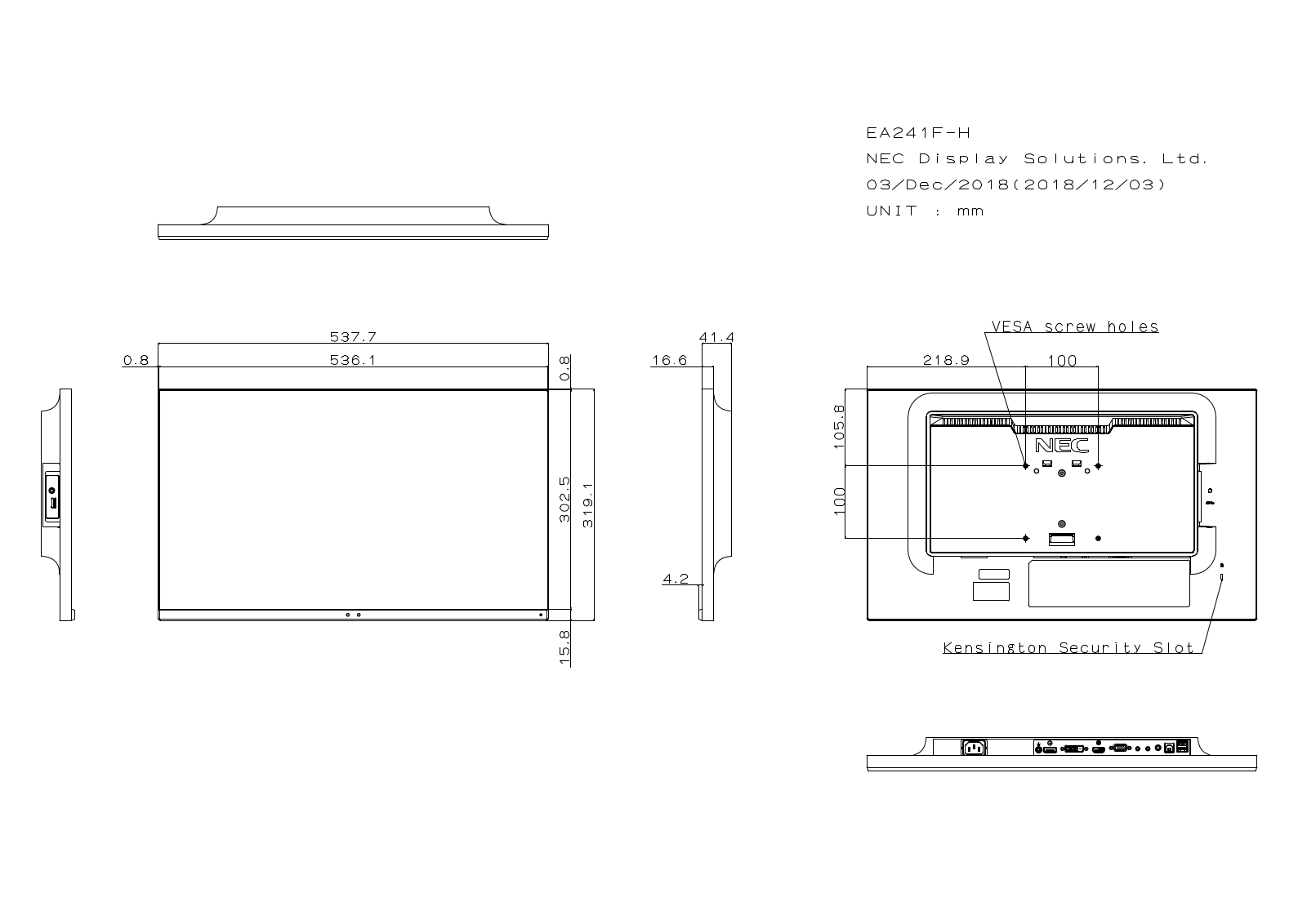 NEC EA241F-BK Schematics