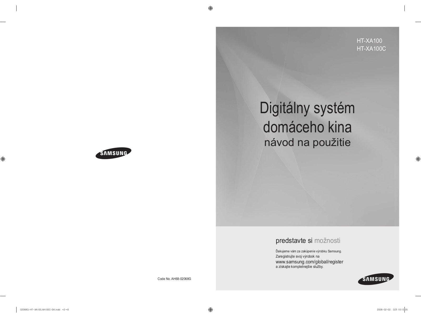 Samsung HT-XA100, HT-XA100T User Manual