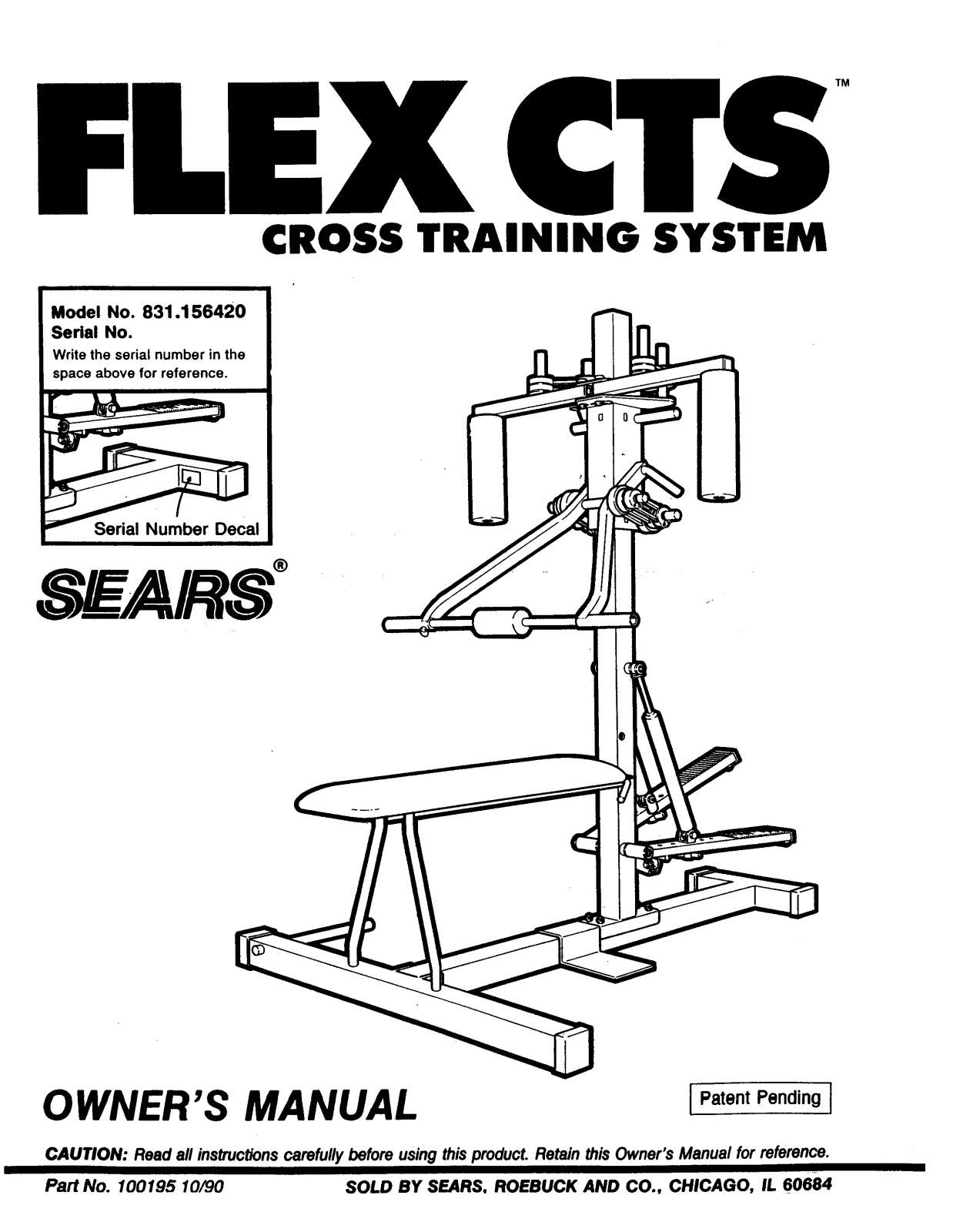 Sears 831.156420 User Manual