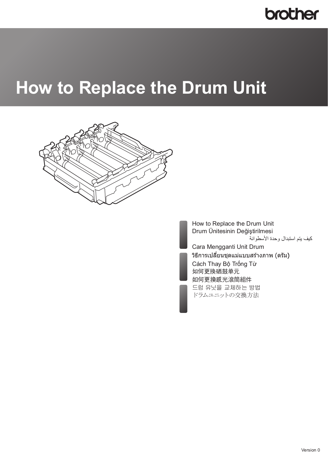 Brother HL-L8250CDN, HL-L8350CDW, MFC-L8600CDW, MFC-L8850CDW, MFC-L9550CDW How to Replace the Drum Unit