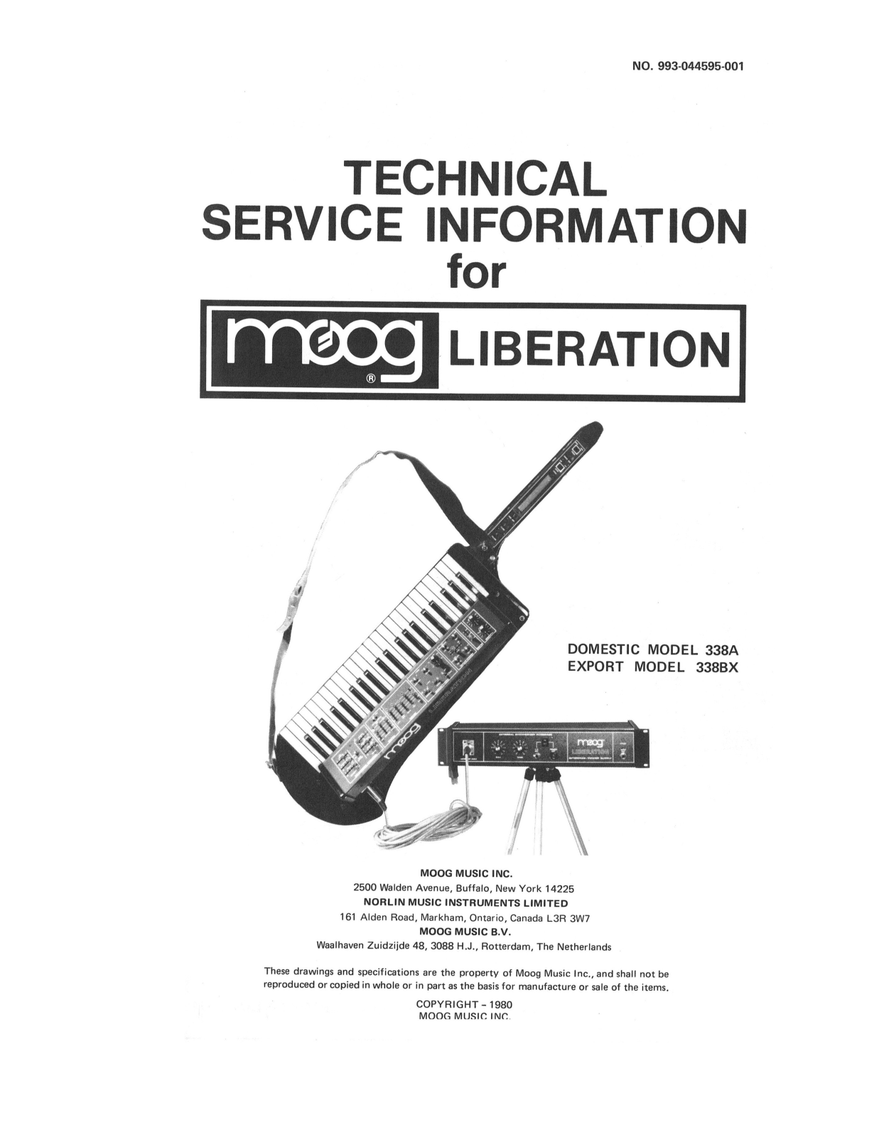 Moog Music Liberation 338BX, Liberation 338A Service Manual