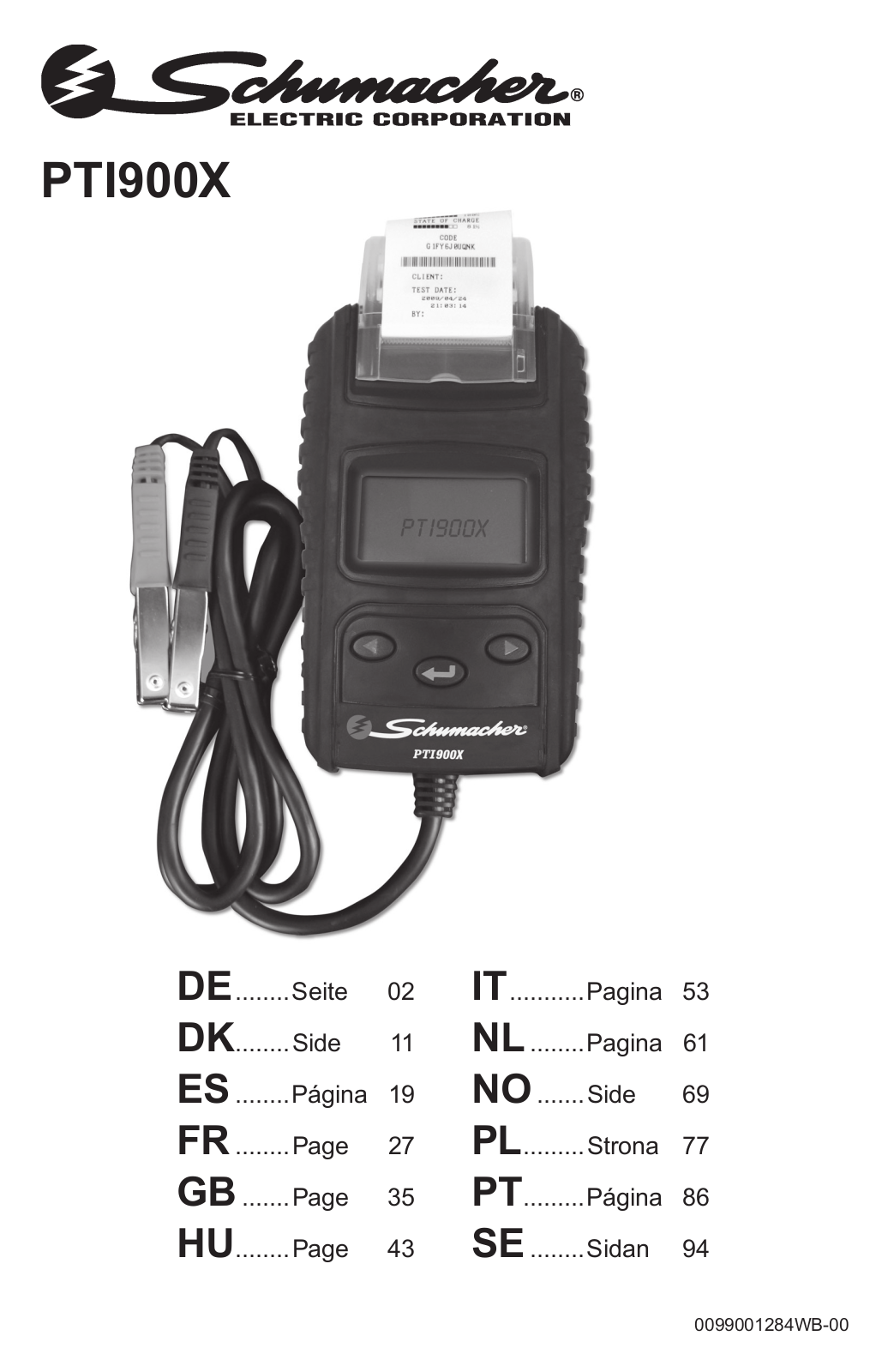 Schumacher PTI900X User Manual