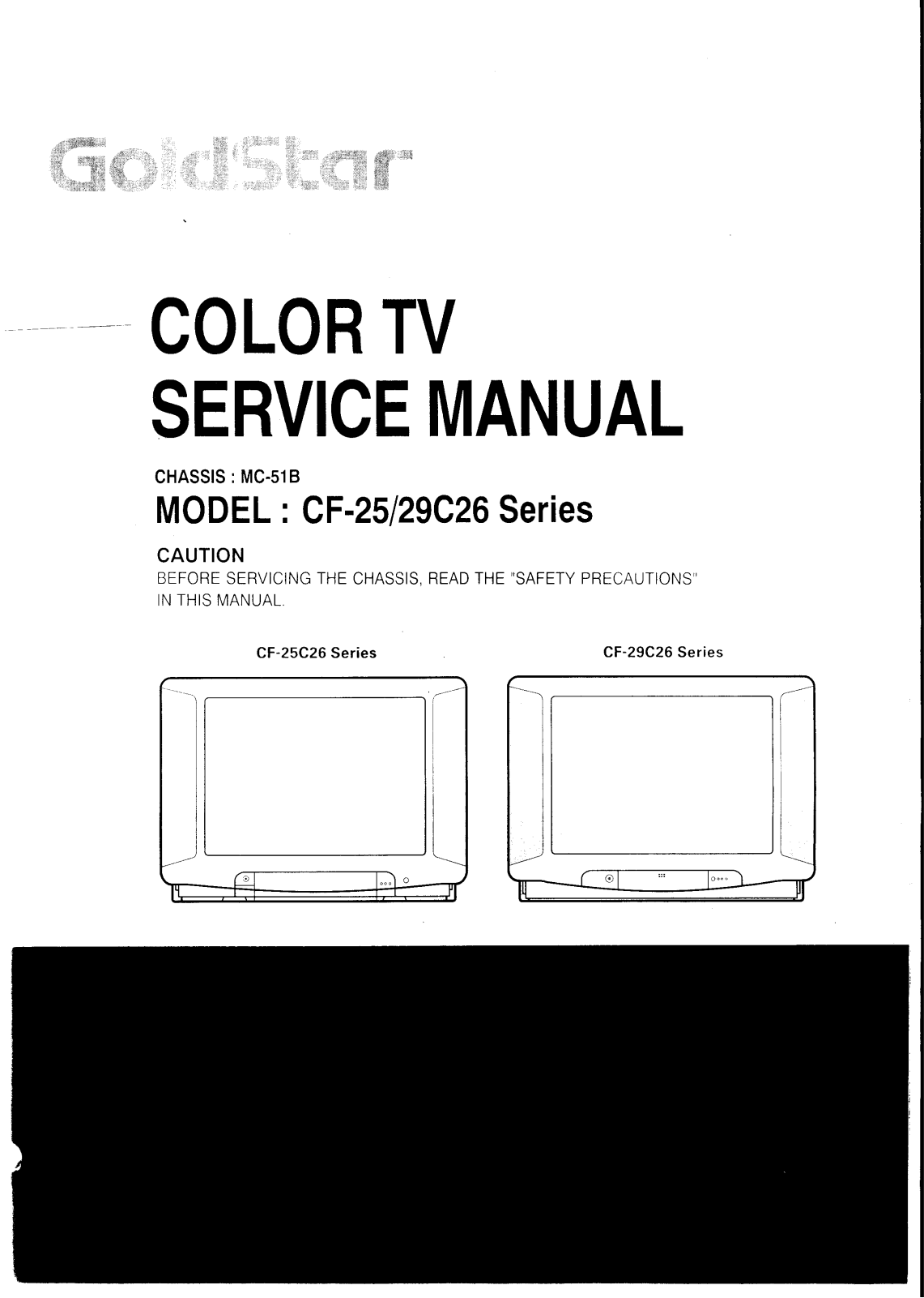 Goldstar CF-29C26, CF-25C26, MC-51B Service Manual