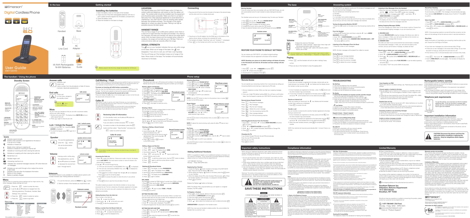 Emerson EM7120-FD User Manual