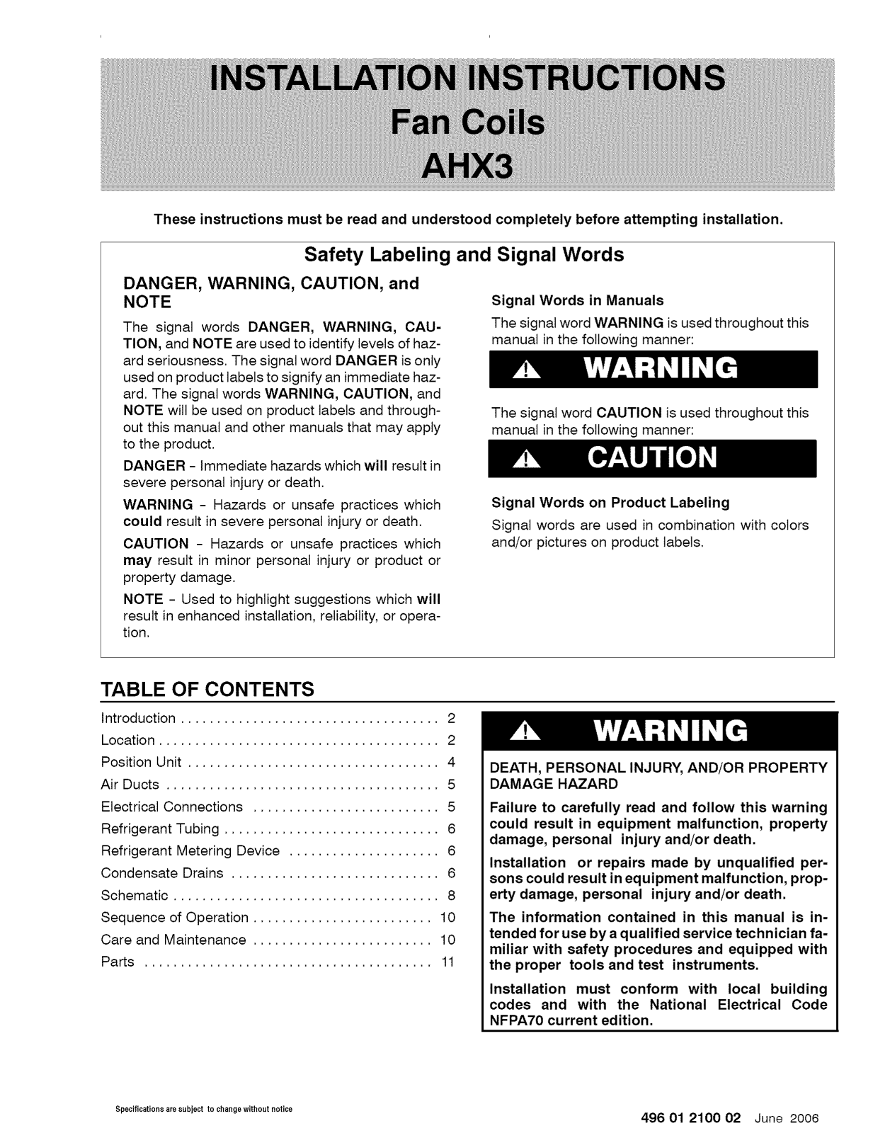 ICP AHX32400A1, AHX33600A1, AHX34800A1, AHX36000A1 Installation Guide - ManualMachine.com
