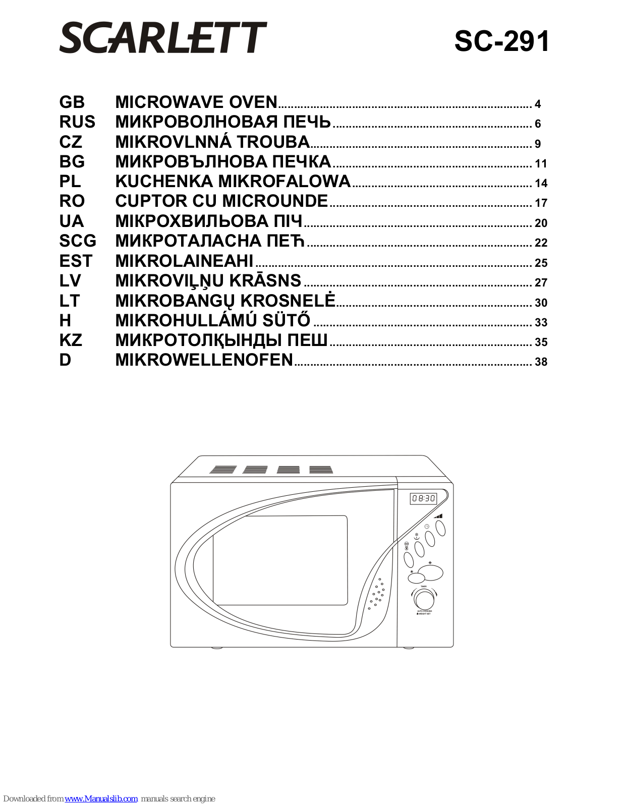 Scarlett SC-291 Instruction Manual