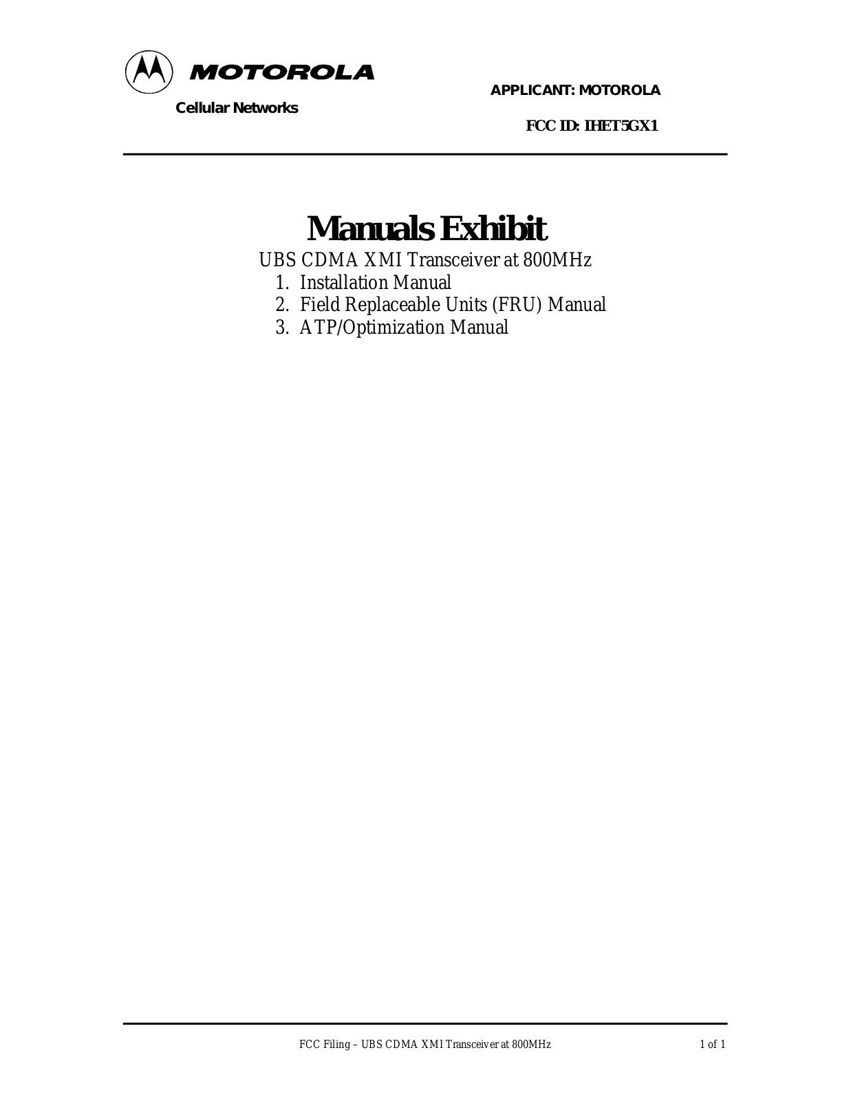 Nokia T5GX1 User Manual