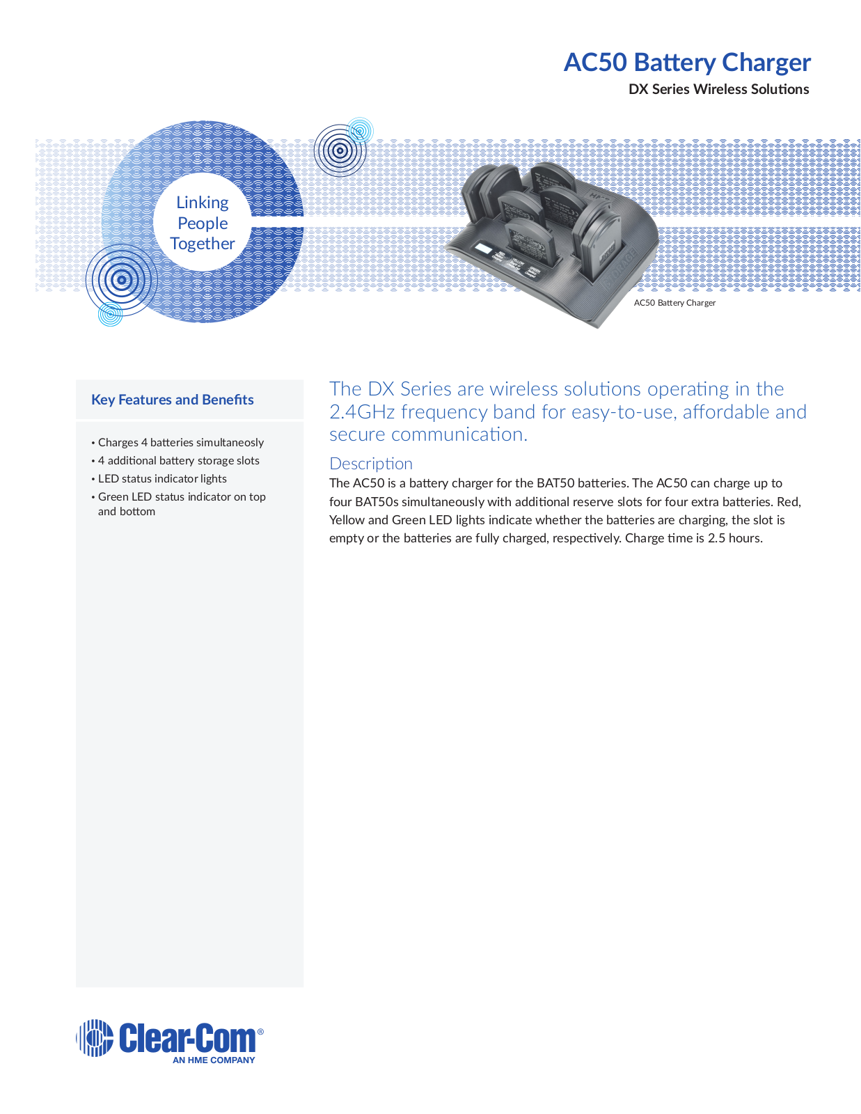 Clear-Com AC50 Datasheet