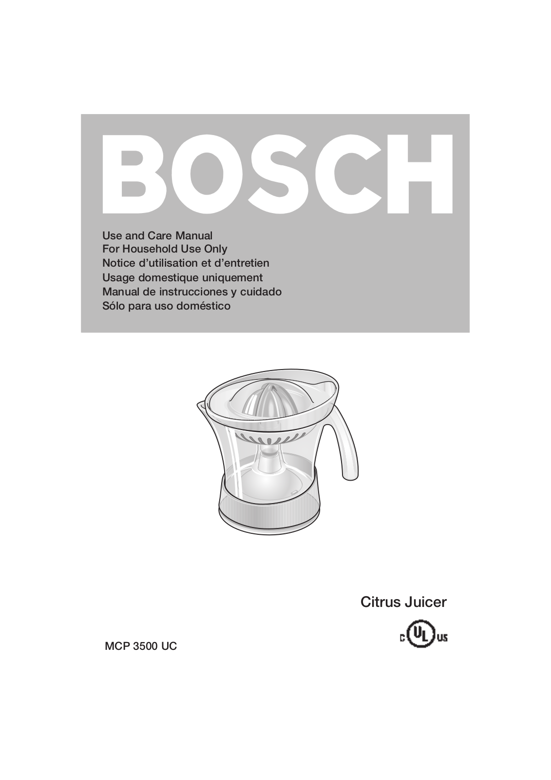 Bosch MCP 3500 User Manual