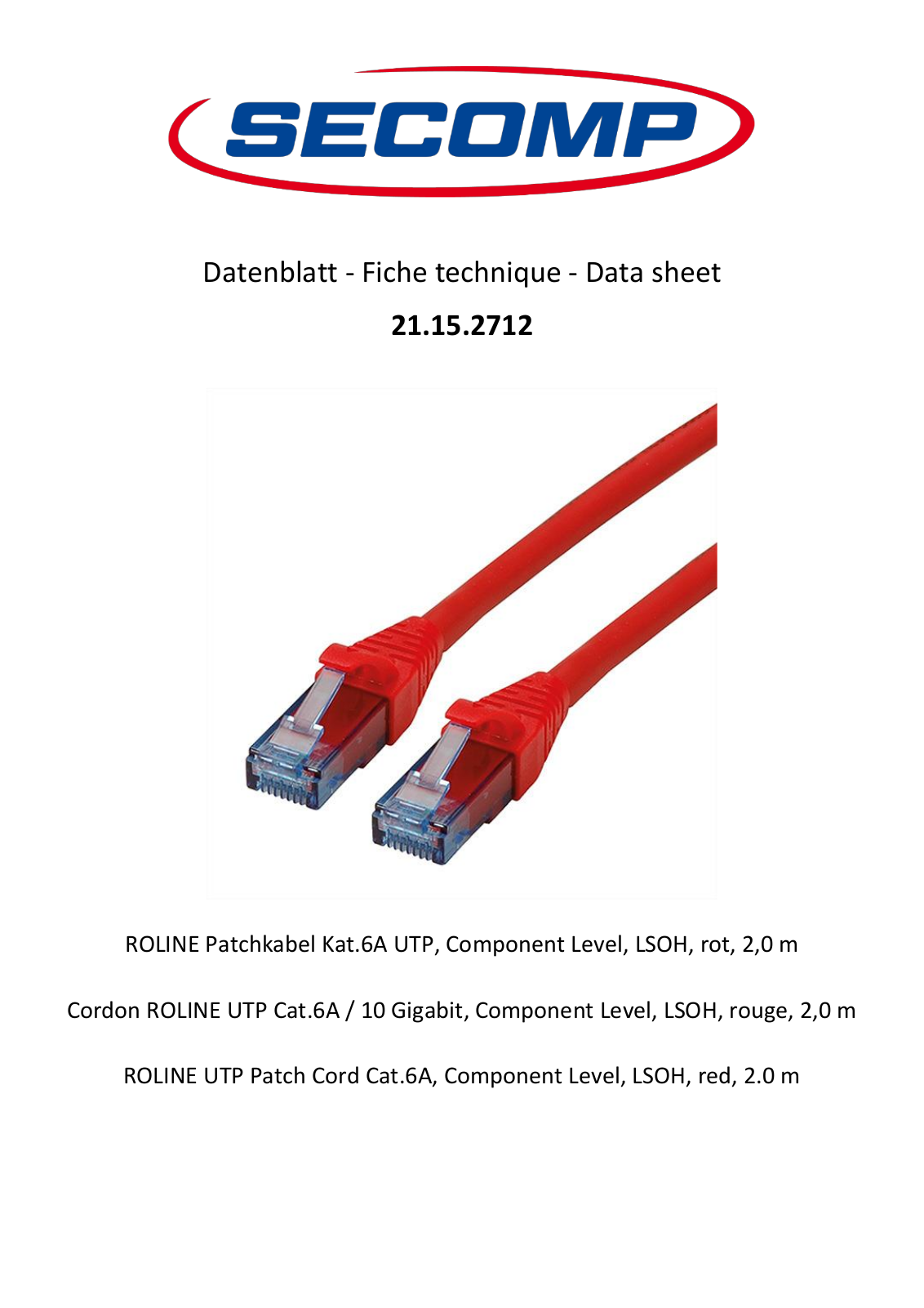 Roline 21.15.2712 User Manual