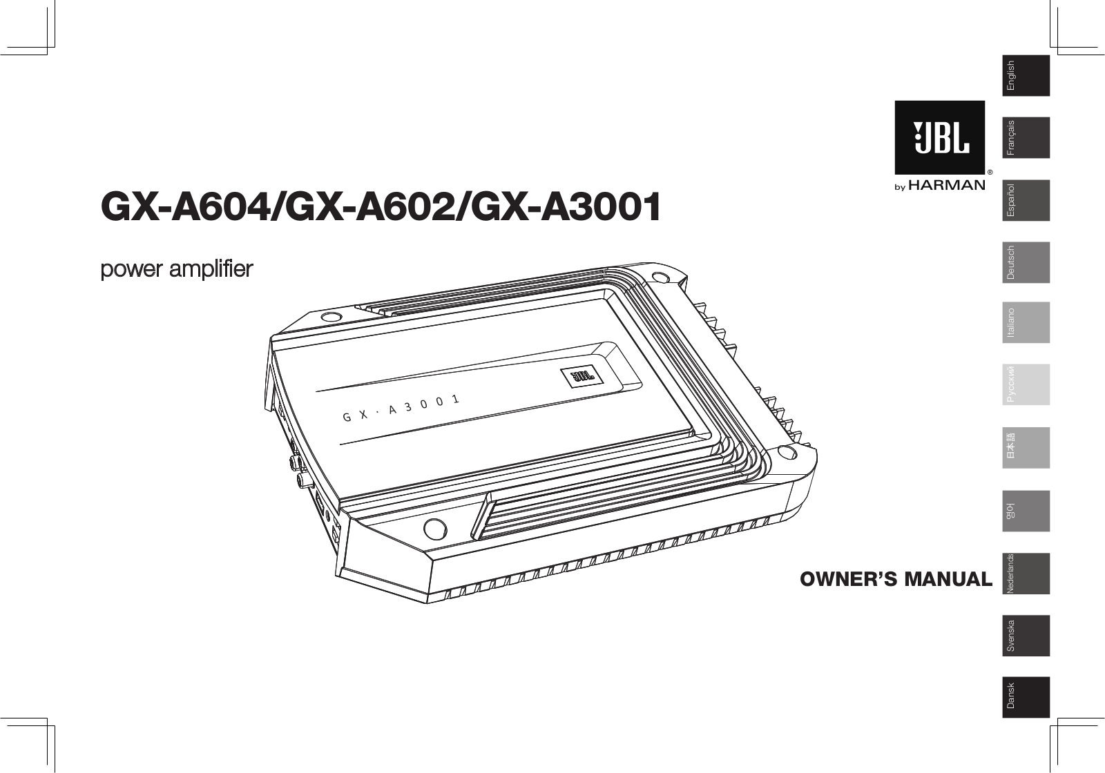 JBL GX-A602 User Manual