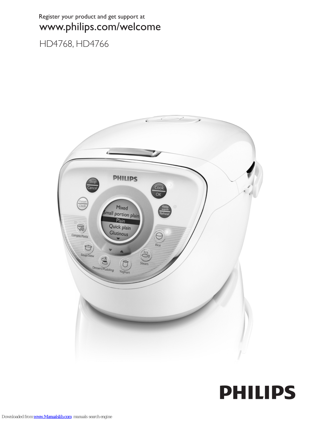 Philips HD4768/00, HD4766/00, HD4768, HD4766 User Manual - ManualMachine.com
