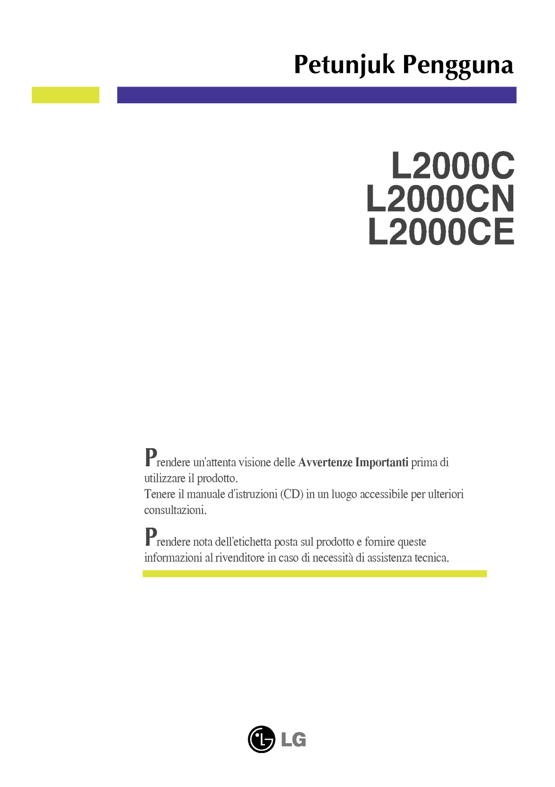 Lg L2000CN-BF User Manual