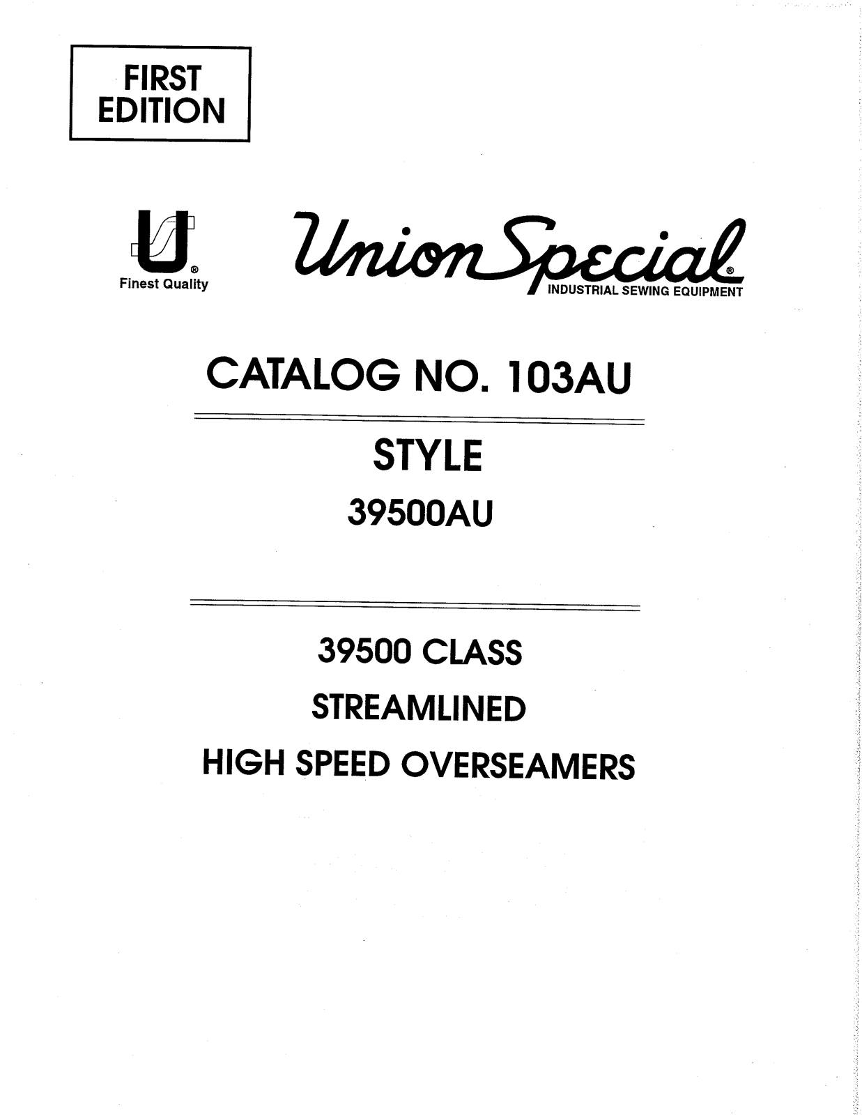 Union Special 39500AU Parts List