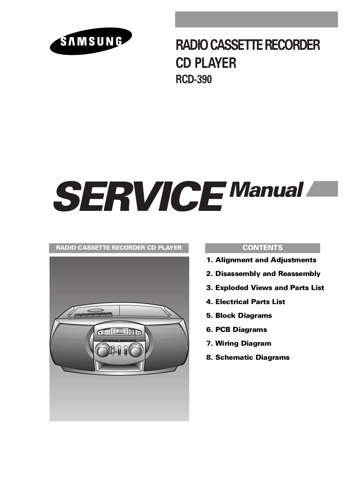 Samsung RCD-390 Service Manual