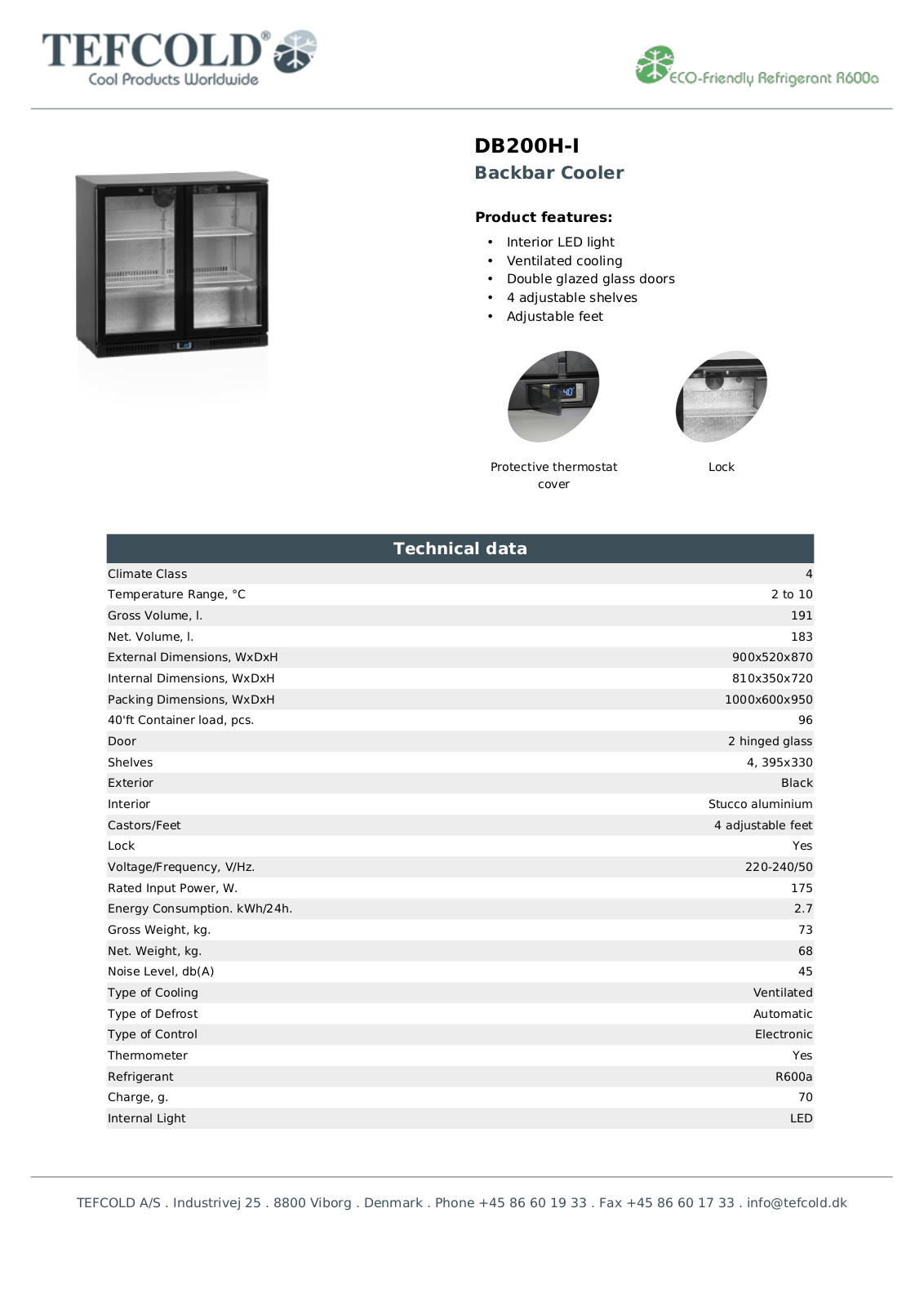 TEFCOLD DB200H-I Datasheet