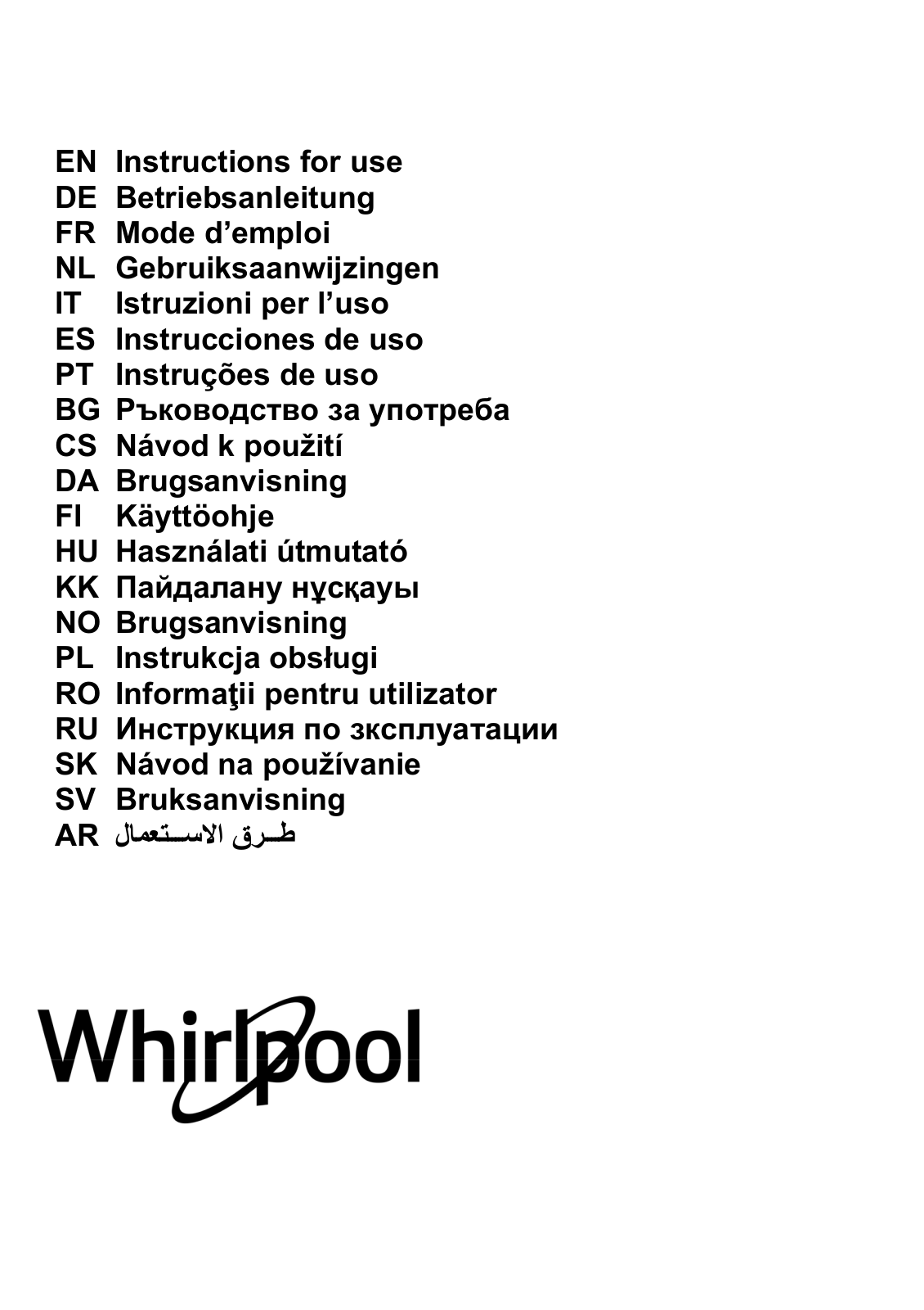 WHIRLPOOL WHSS 90F L T B K User Manual