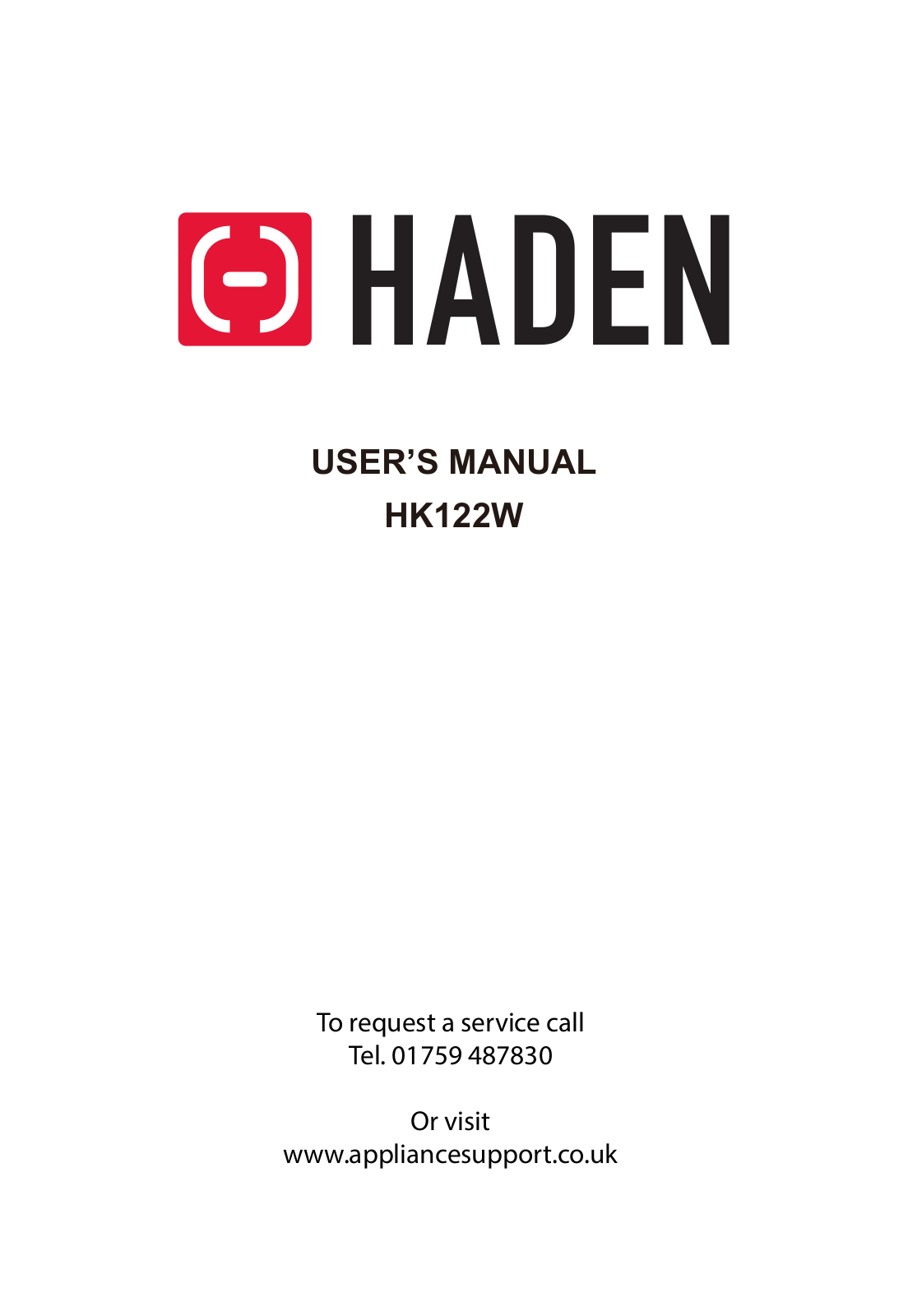 Haden HK122W User Manual