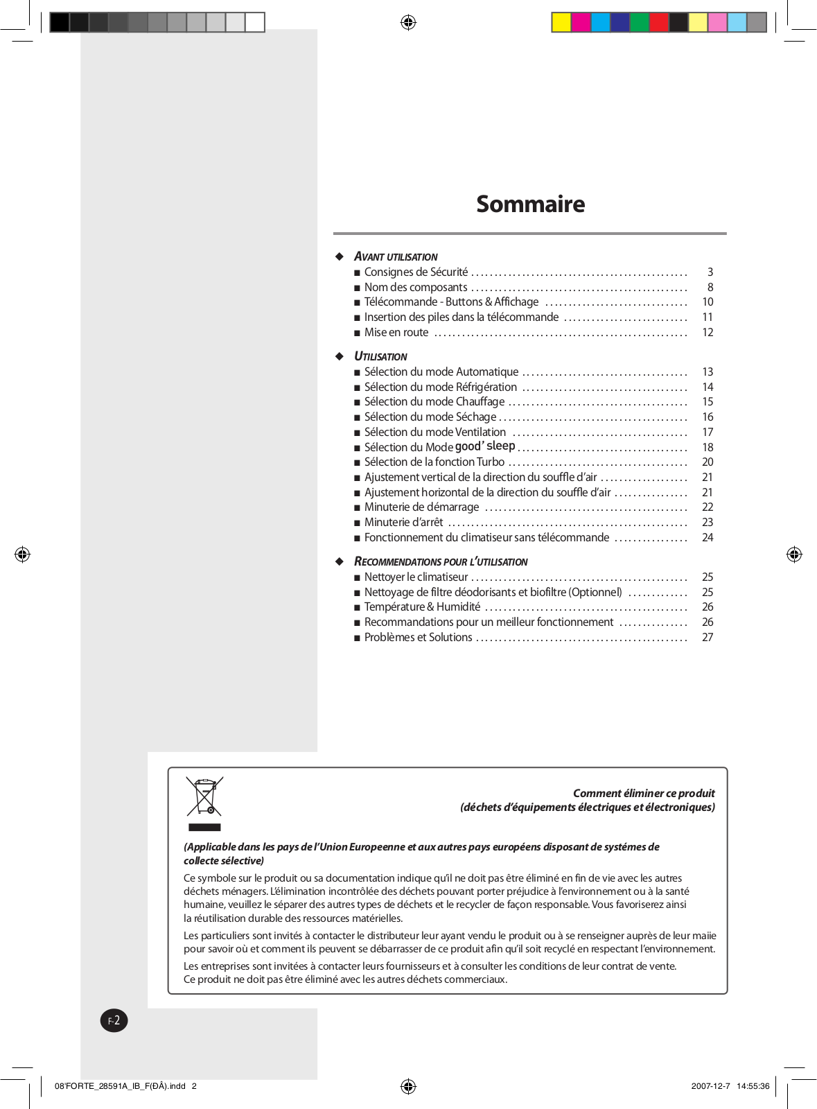 SAMSUNG AQ24FCN, AQ18NSAN, AQ09SAN, AQ12NSAX, AQ09FAN User Manual