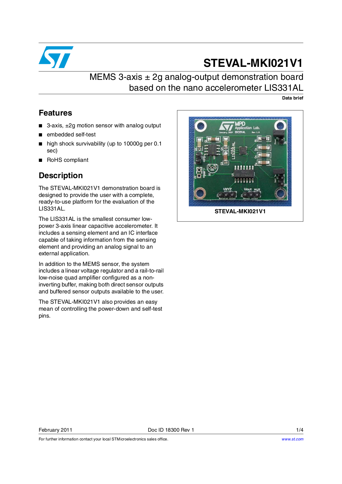 ST MKI021V1 User Manual