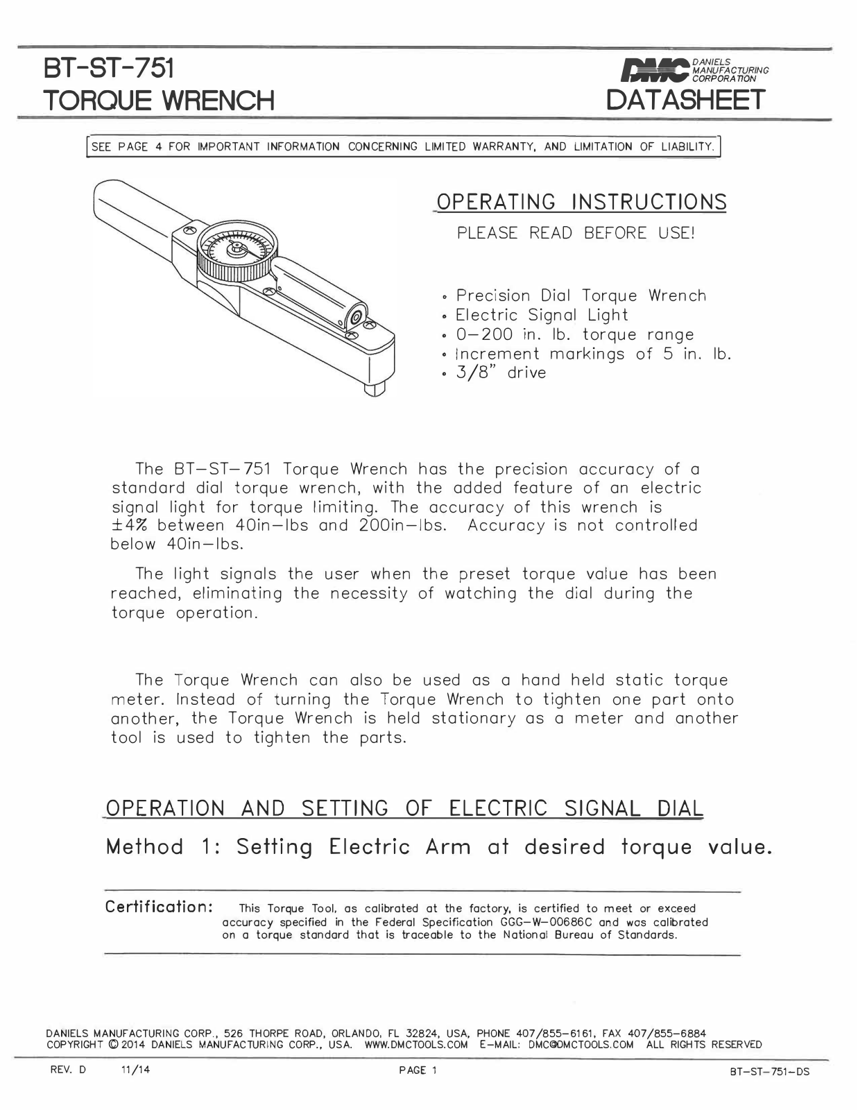 DMC BT-ST-751 Operating Instructions Manual - ManualMachine.com