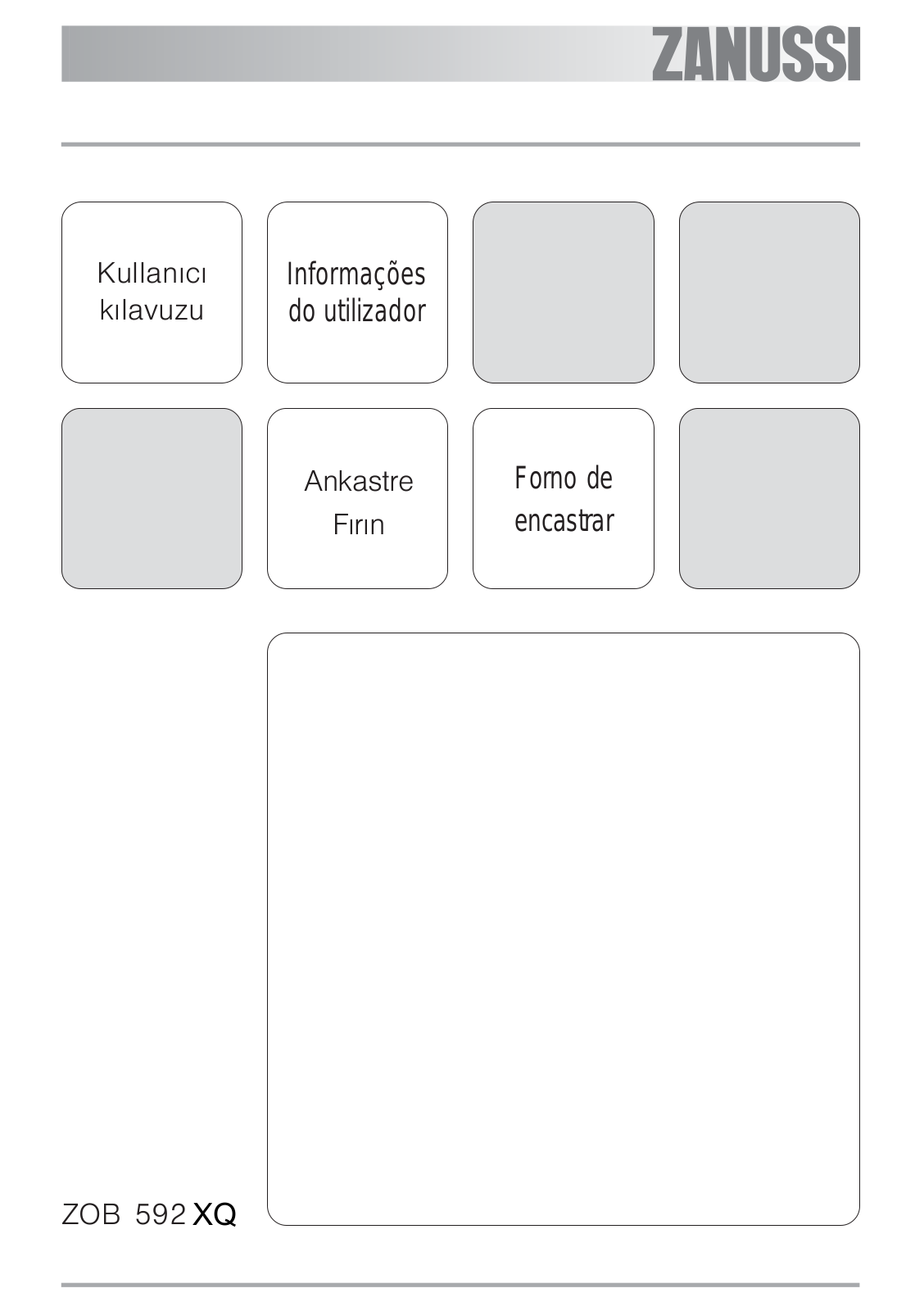 Zanussi ZOB592XQ User Manual