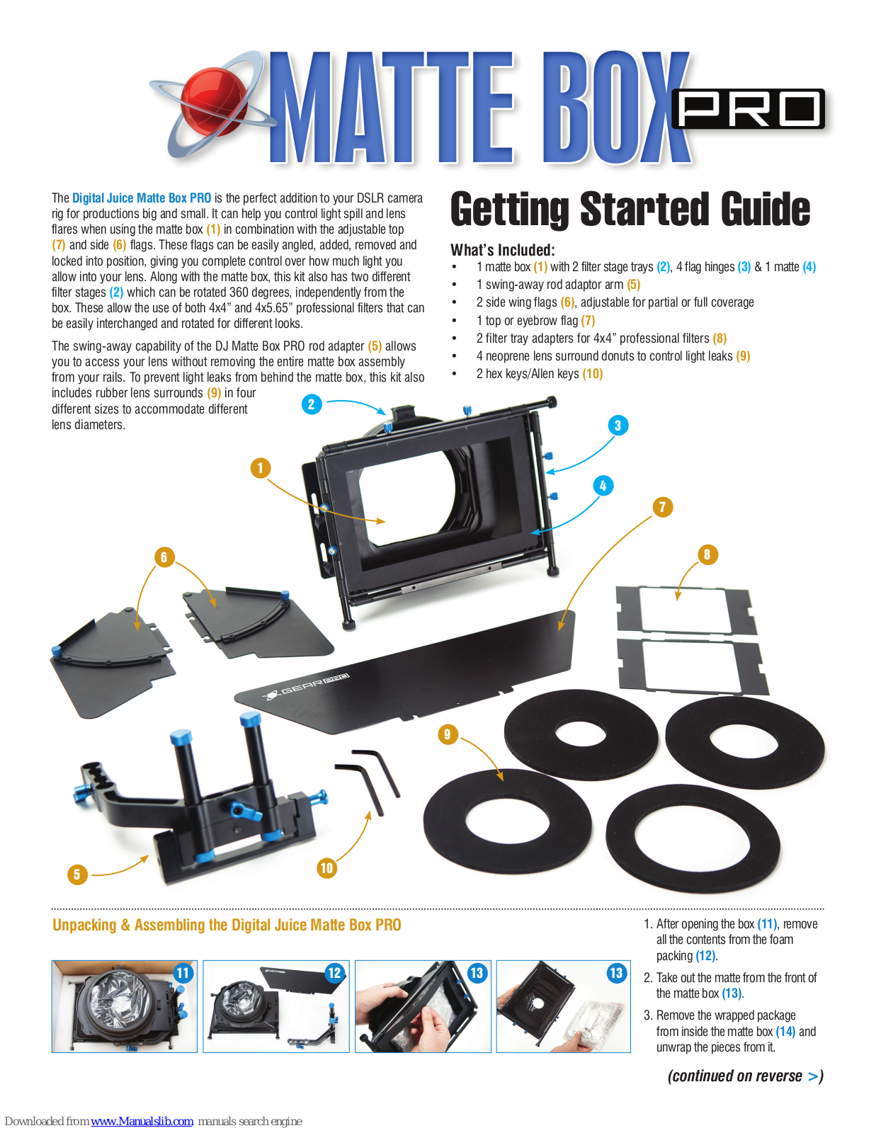 Digital Juice MATTE BOX PRO Getting Started Manual