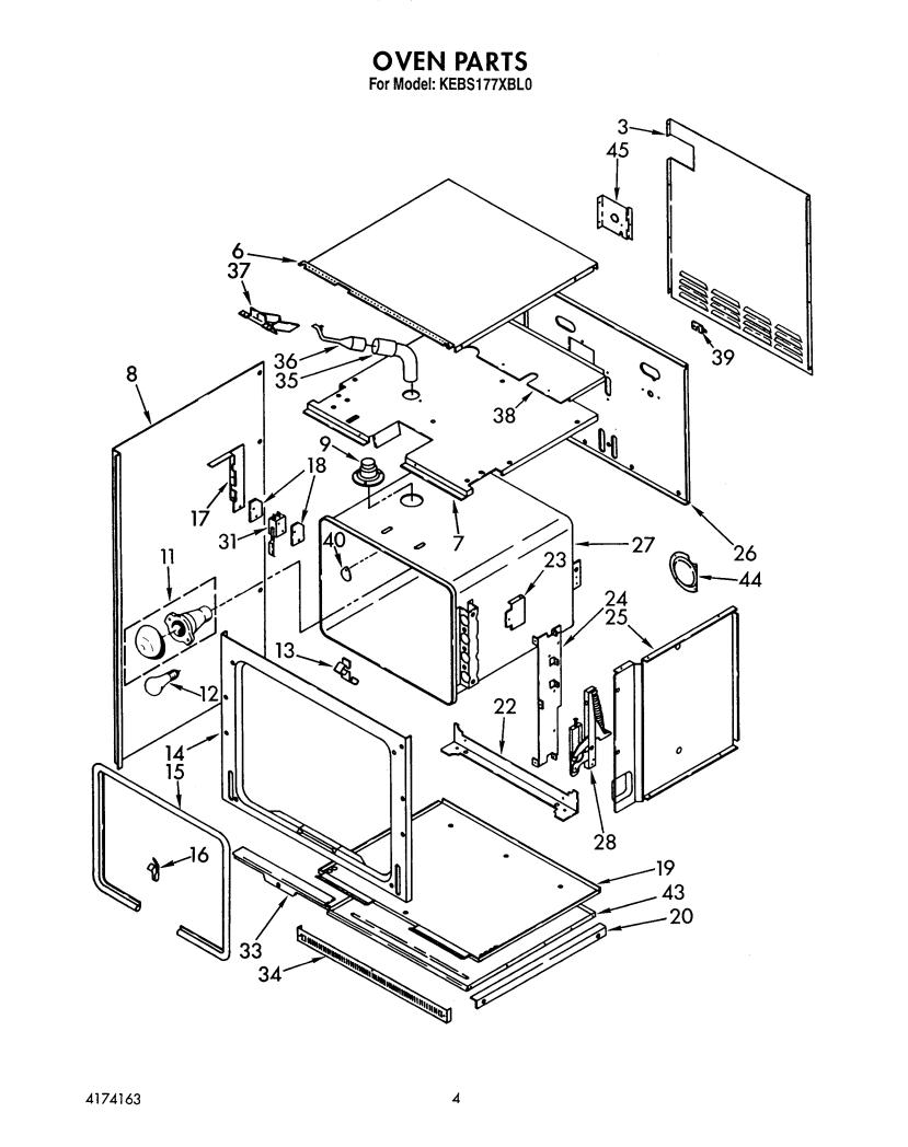 KitchenAid KEBS177XWH0 Parts List