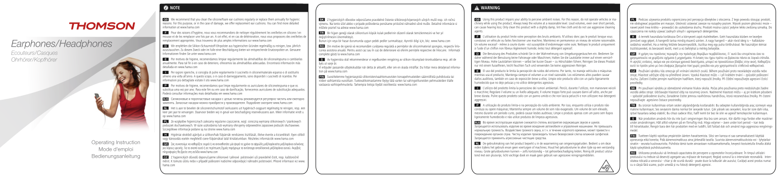 Thomson EAR5105 User Manual