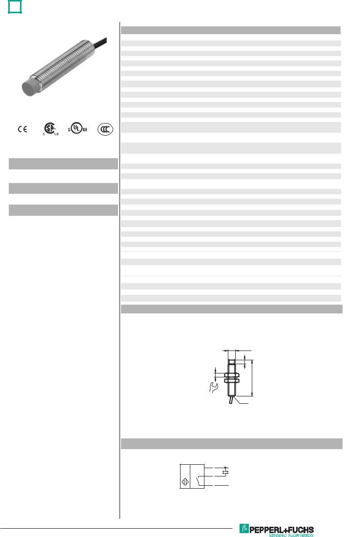 Pepperl Fuchs NJ2-8GM40-E0 Data Sheet