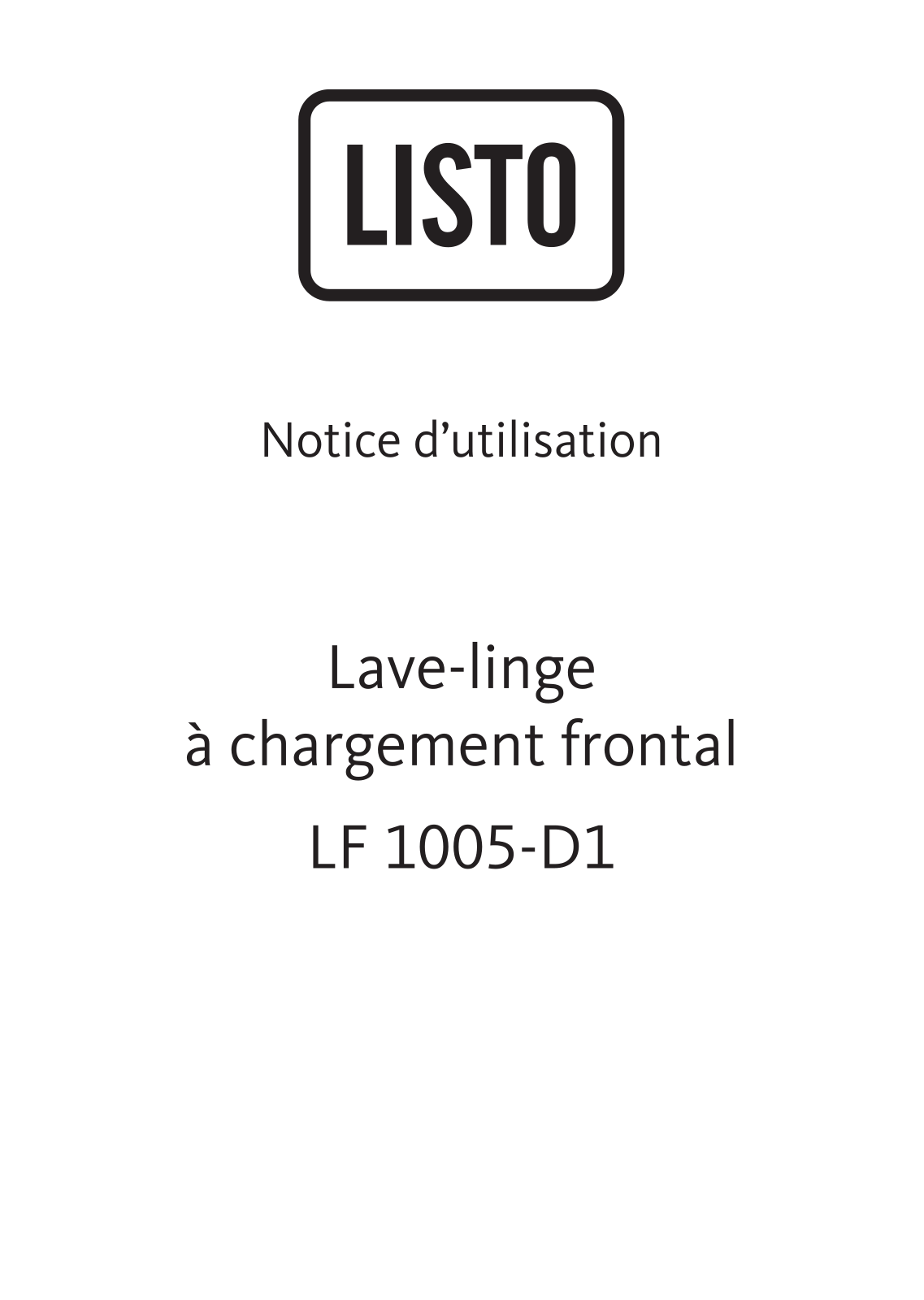 Listo LF 1005D1 User Manual