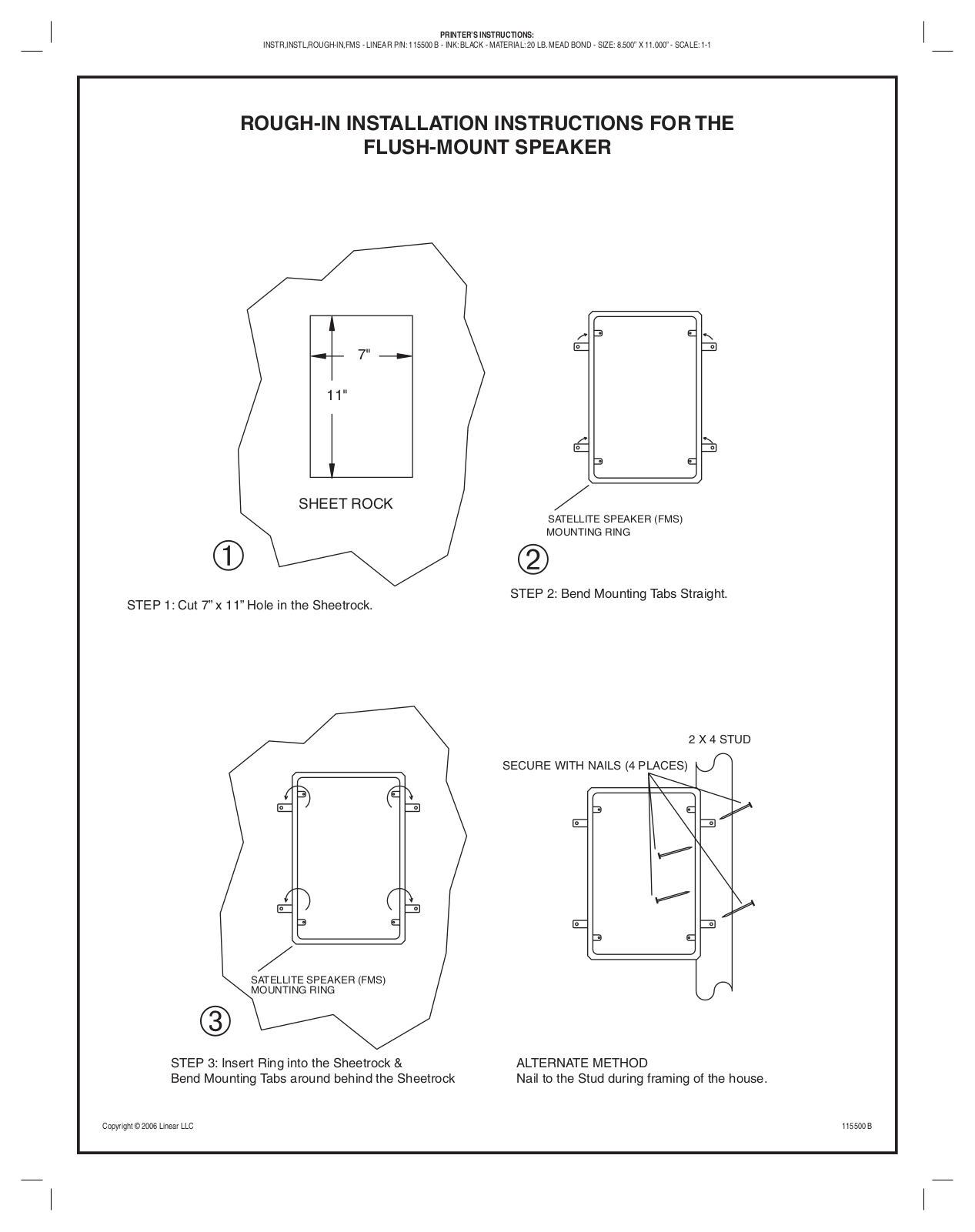 Linear 115500 B User Manual