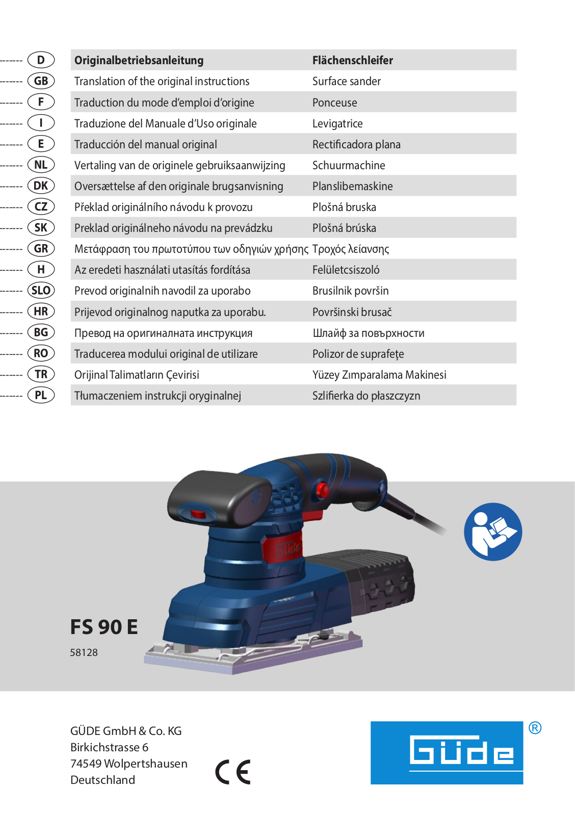 Güde FS 90 E User Manual