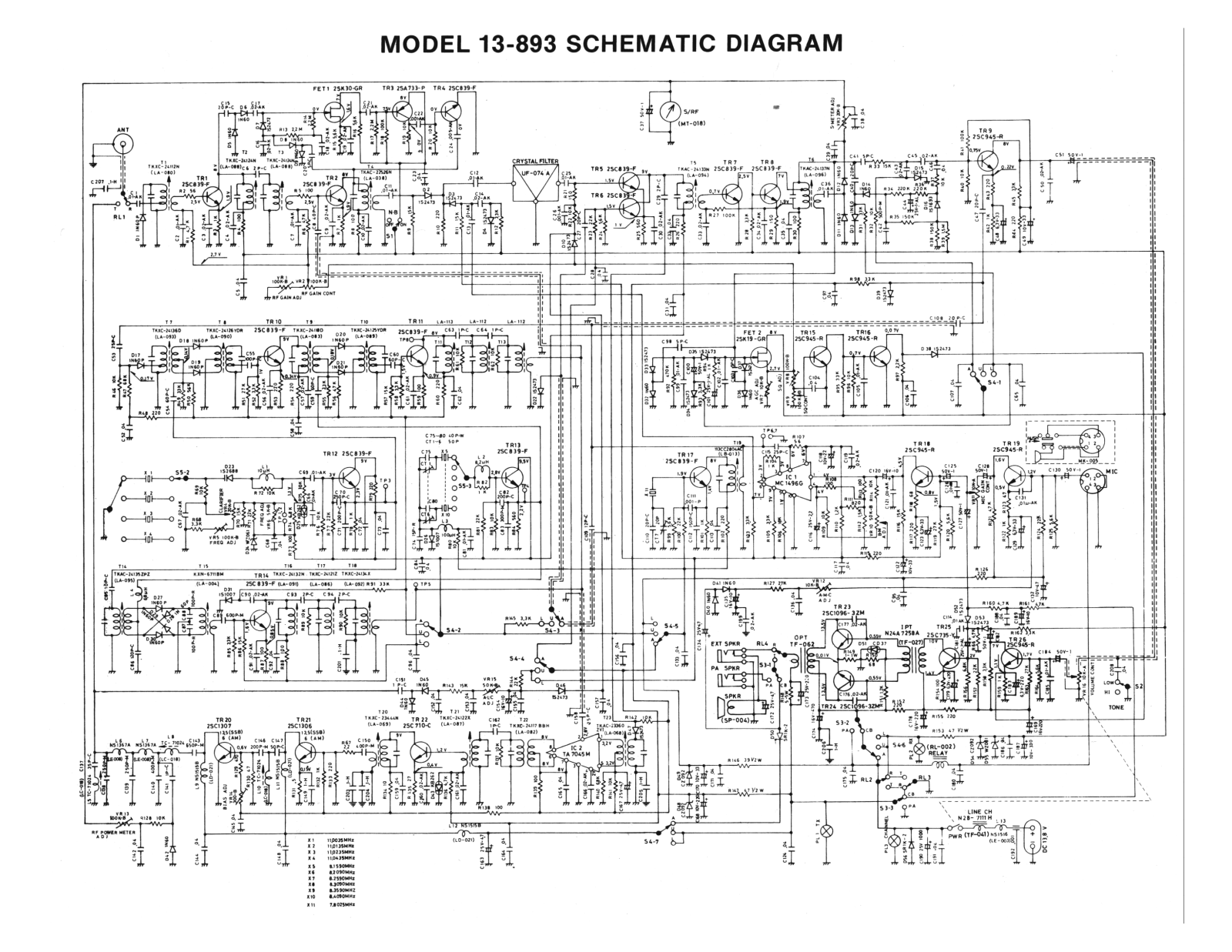 Midland 13-893 Schematic