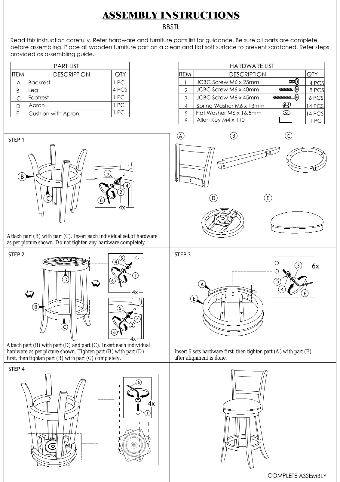 RAM Game Room BBSTL Assembly Instructions