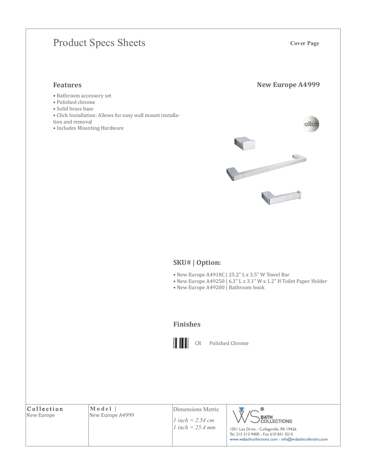 WS Bath Collections WSO3222 Specifications - ManualMachine.com