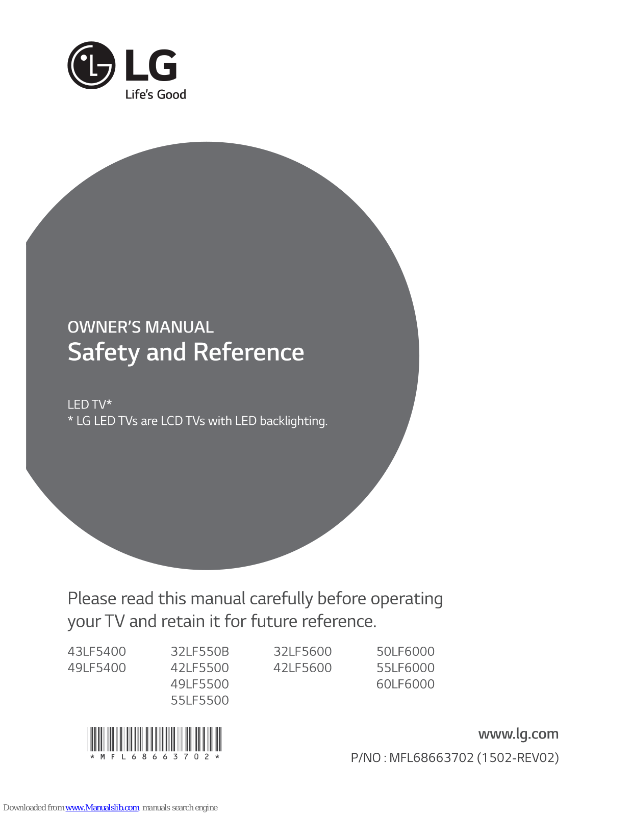 LG 43LF5400, 32LF5500, 49LF5500, 55LF5500, 32LF5600 Owner's Manual