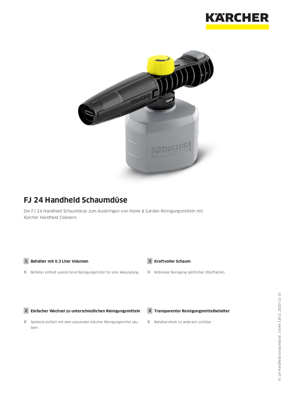 Kärcher FJ24 Handheld User Manual