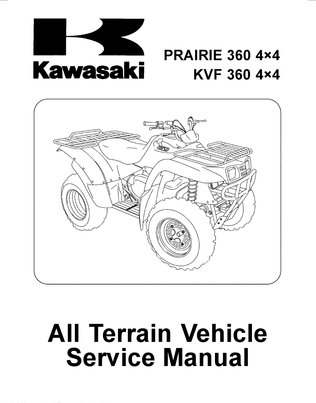 Kawasaki KVF 360 4×4 Service Manual