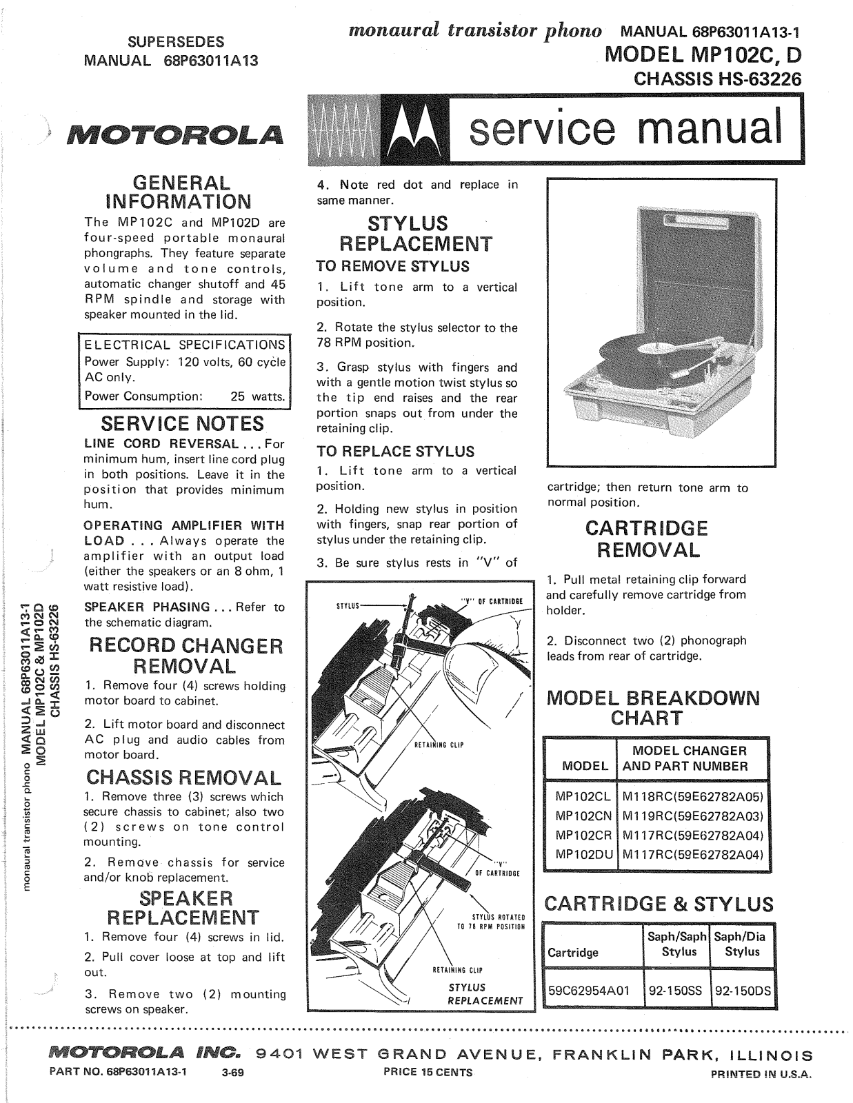 Moth Audio MP-102-D Service manual