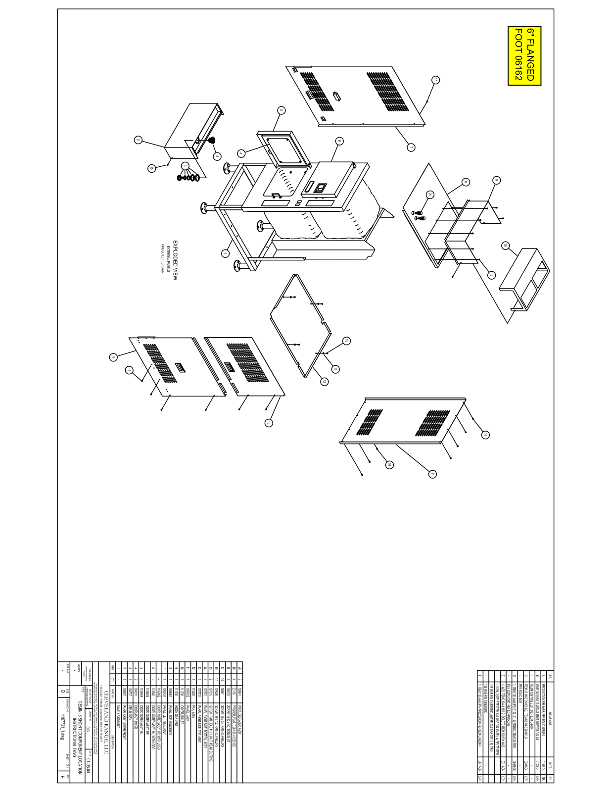 Cleveland 24CGA6.2s Parts List