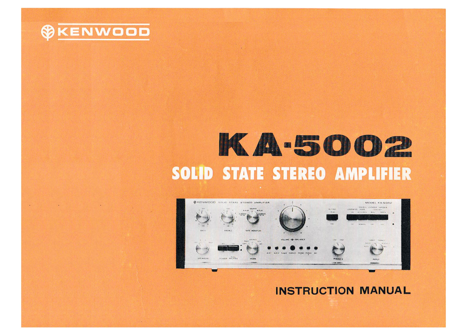 Kenwood KA-5002 Owners Manual