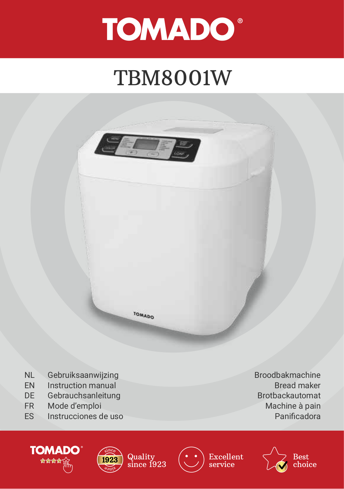 Tomado TBM8001W User guide - ManualMachine.com