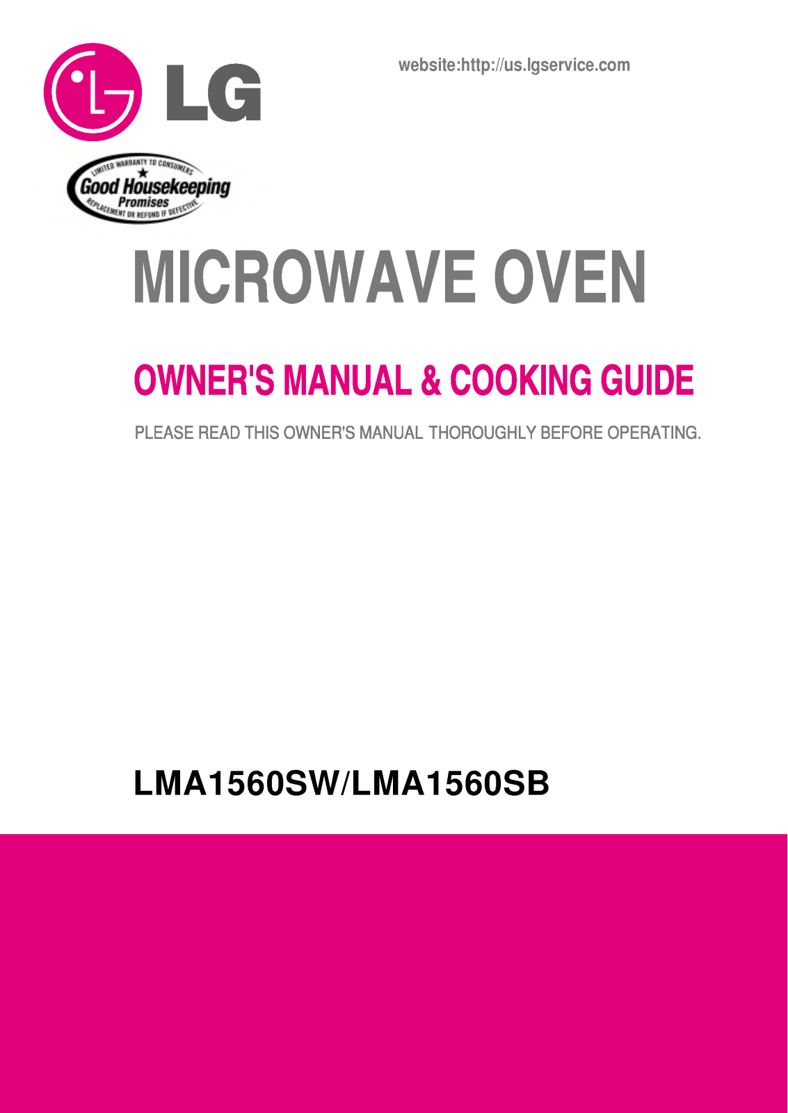 LG LMA1560SB User Manual