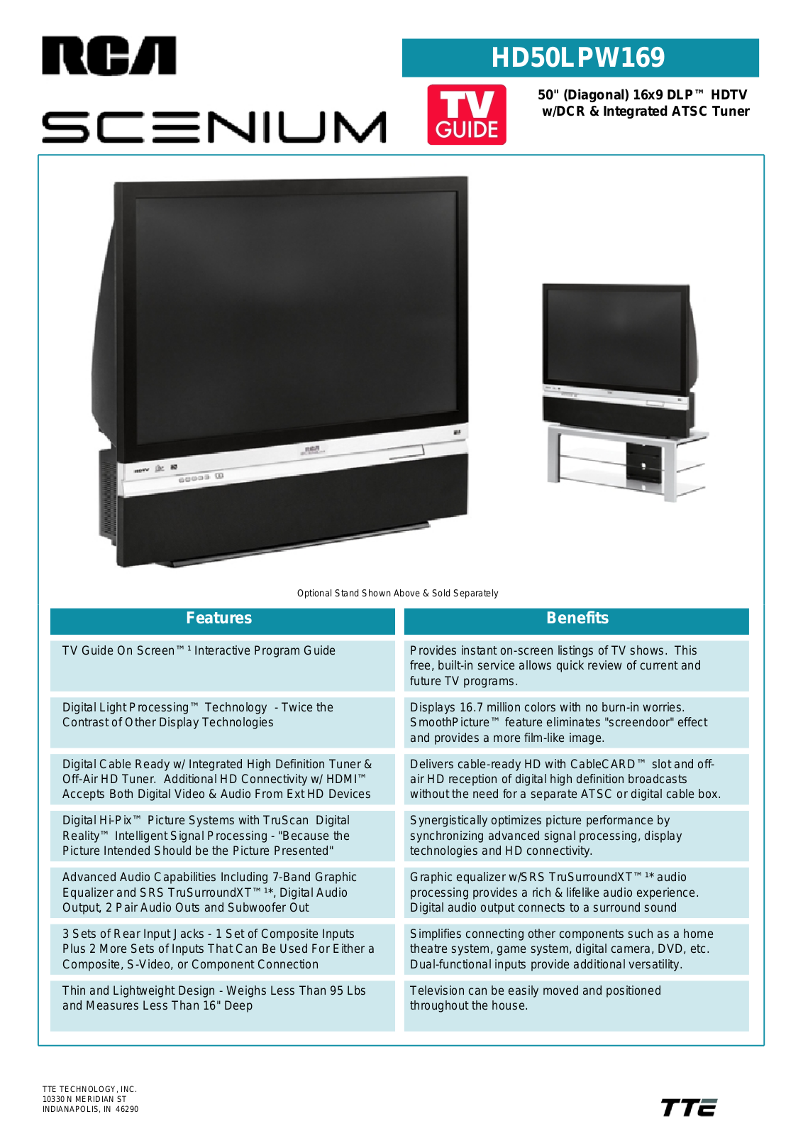 RCA HD50LPW169 User Manual