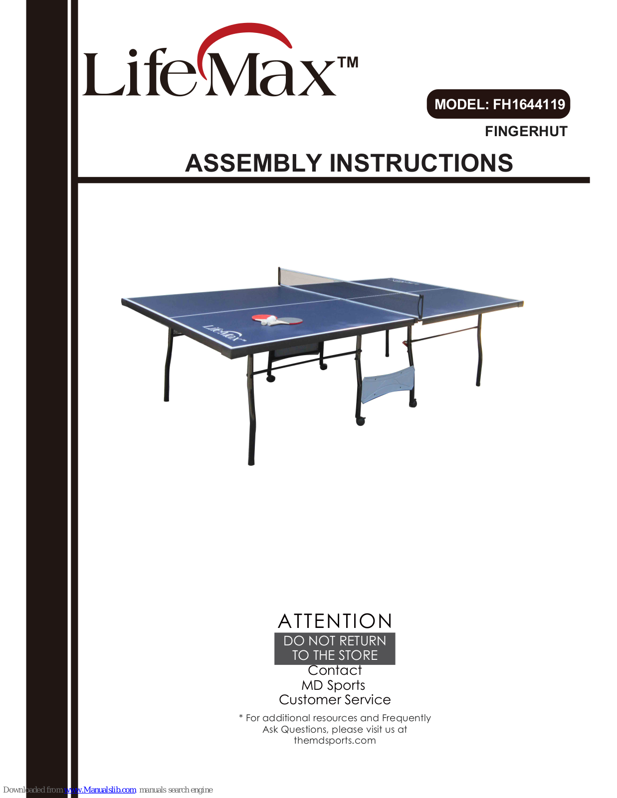 Life Max FH1644119 Assembly Instructions Manual