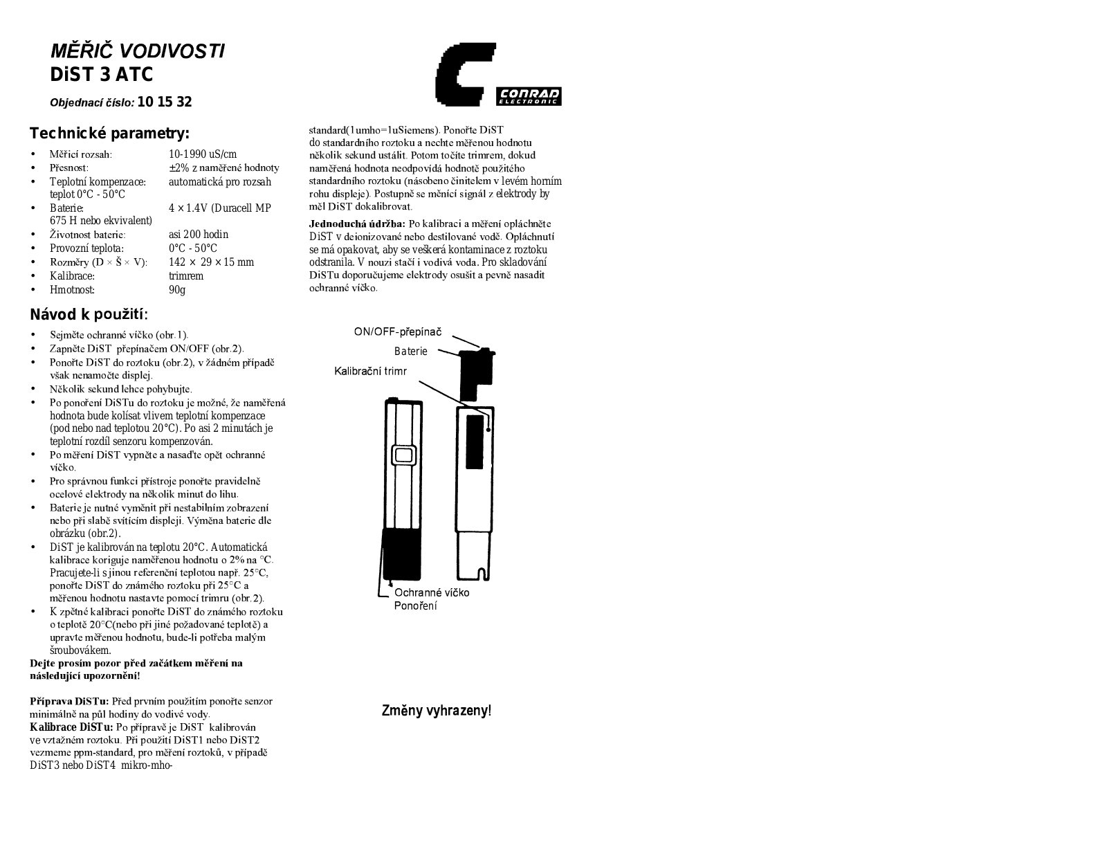 Hanna Instruments HI 98303 User guide