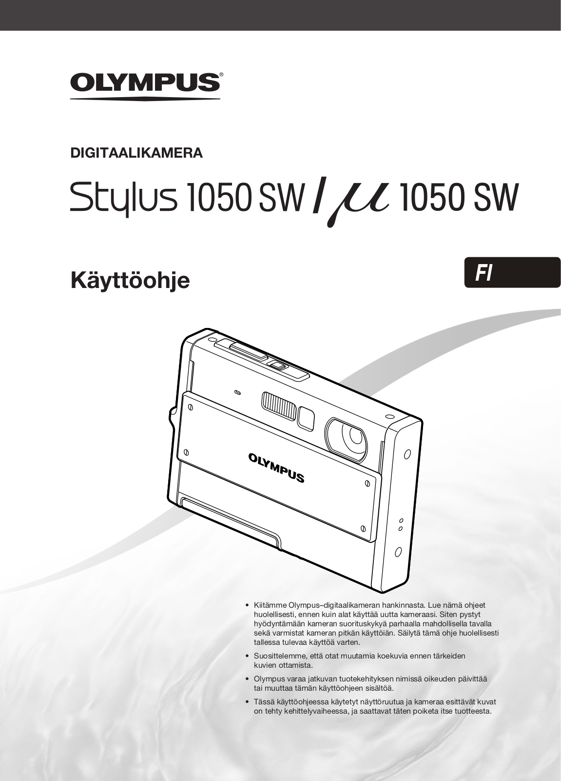 OLYMPUS m 1050 SW User Manual